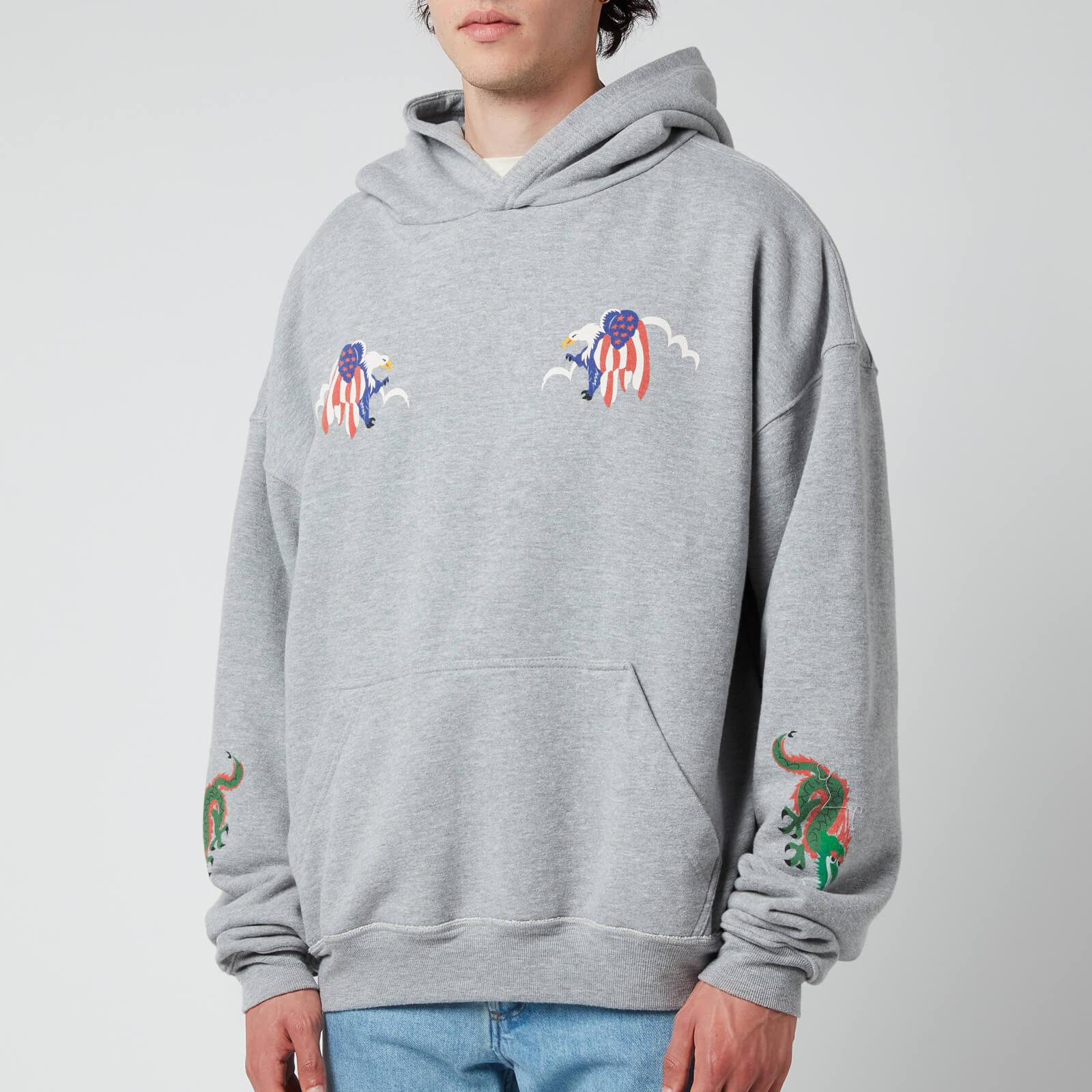 Rhude Hardcore Eagle Graphic Hoodie in Gray for Men