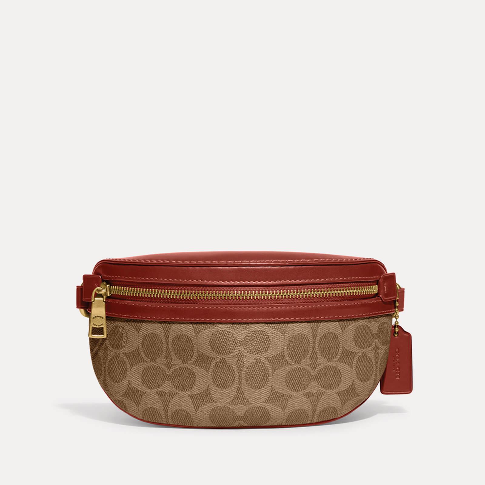 COACH Coated Canvas Signature Bethany Leather Belt Bag in Brown | Lyst