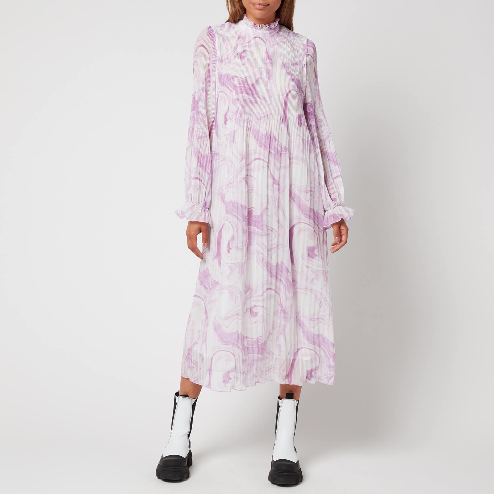 Ganni Synthetic Pleated Georgette Dress 