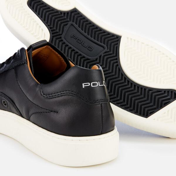 Polo Ralph Lauren Court 100 Leather Sneaker in Black for Men | Lyst UK