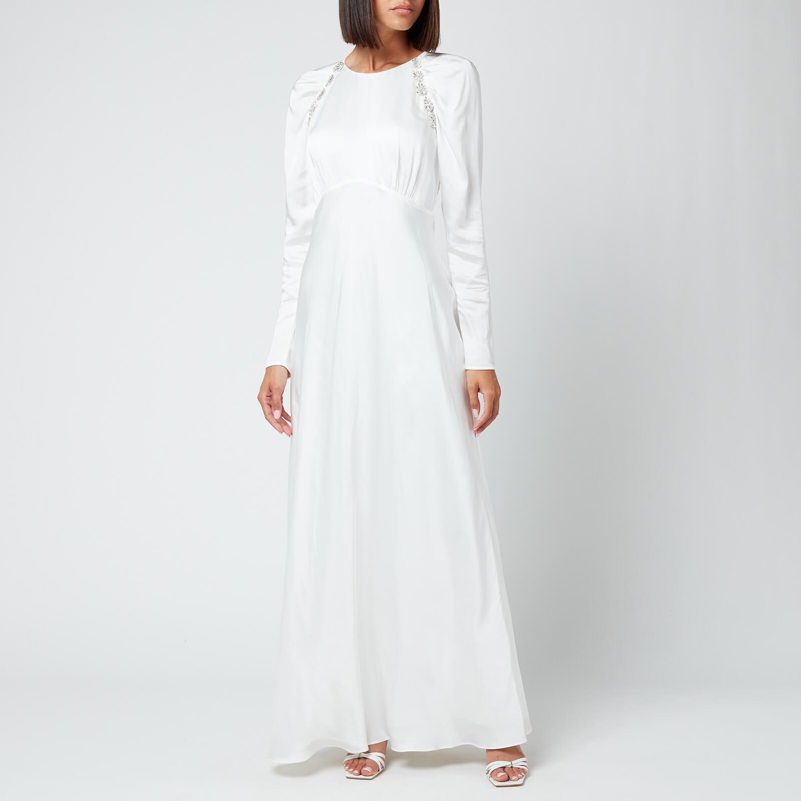 Self-Portrait Viscose Maxi Dress in White | Lyst