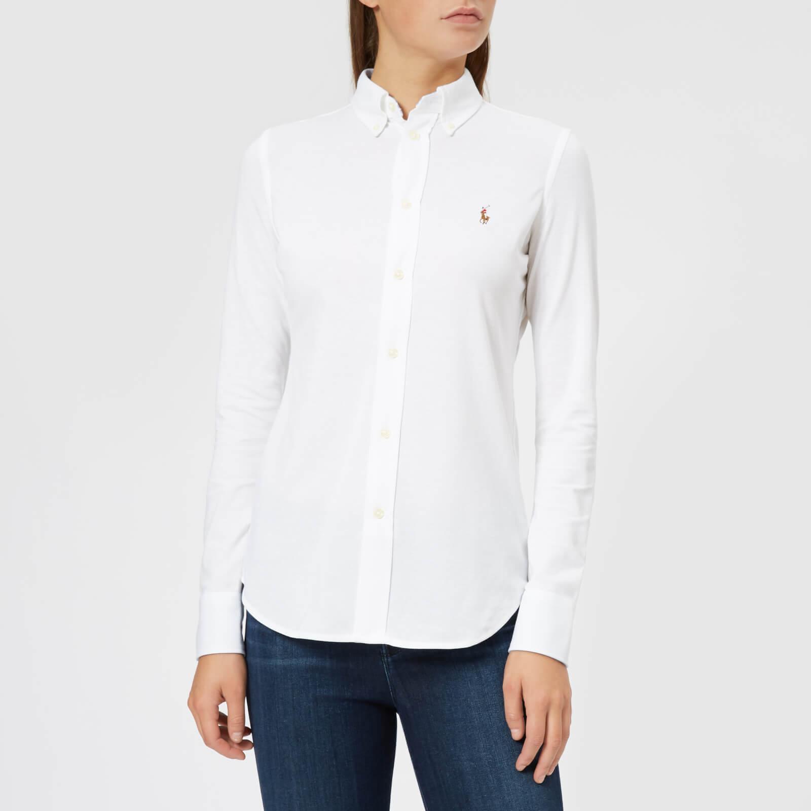 Polo Ralph Lauren Cotton Heidi Skinny Long Sleeve Shirt in White - Lyst