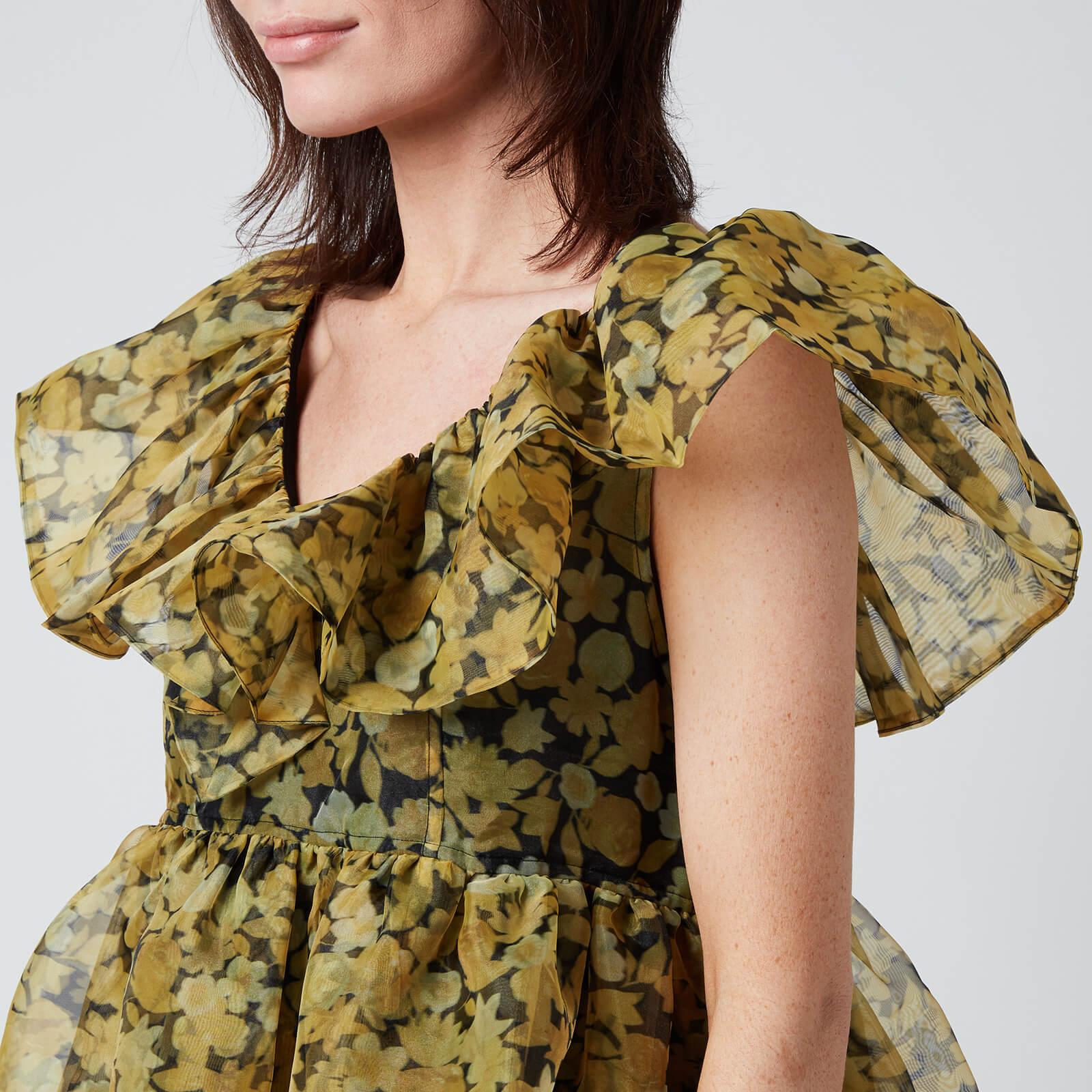 Ganni Organza Dress in Yellow | Lyst Ganni Organza Dress in Yellow | Lyst