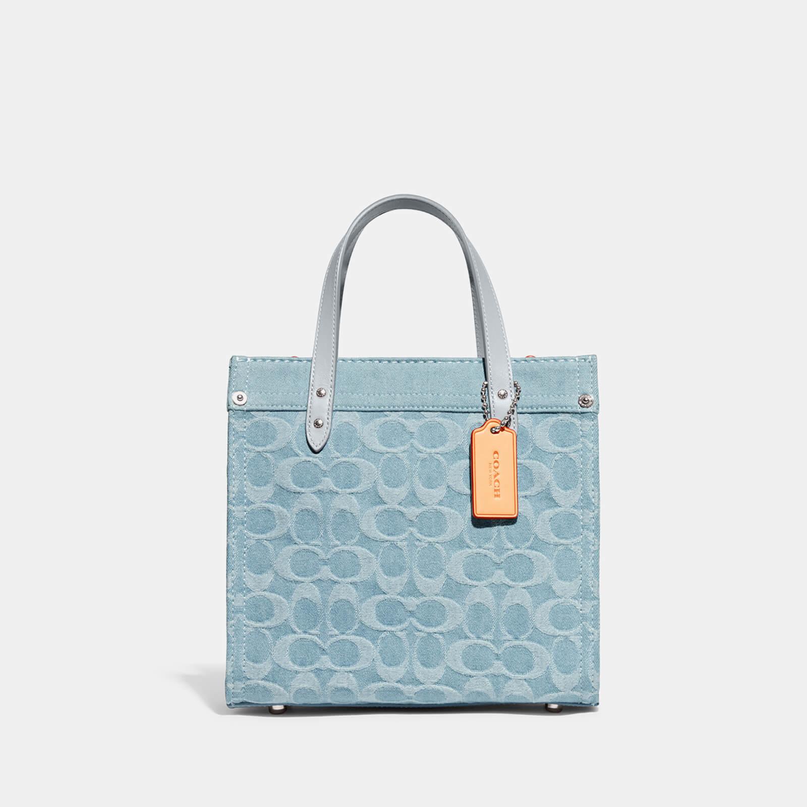 COACH Field Tote 22 In Signature Denim in Blue Lyst