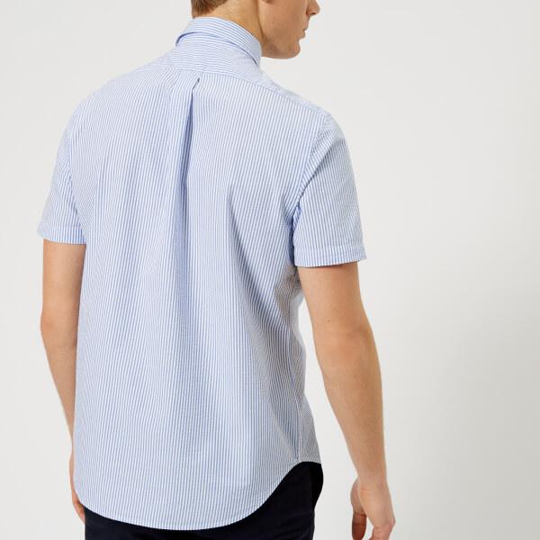 Polo Ralph Lauren Cotton Men's Short Sleeve Seersucker Shirt in Blue ...
