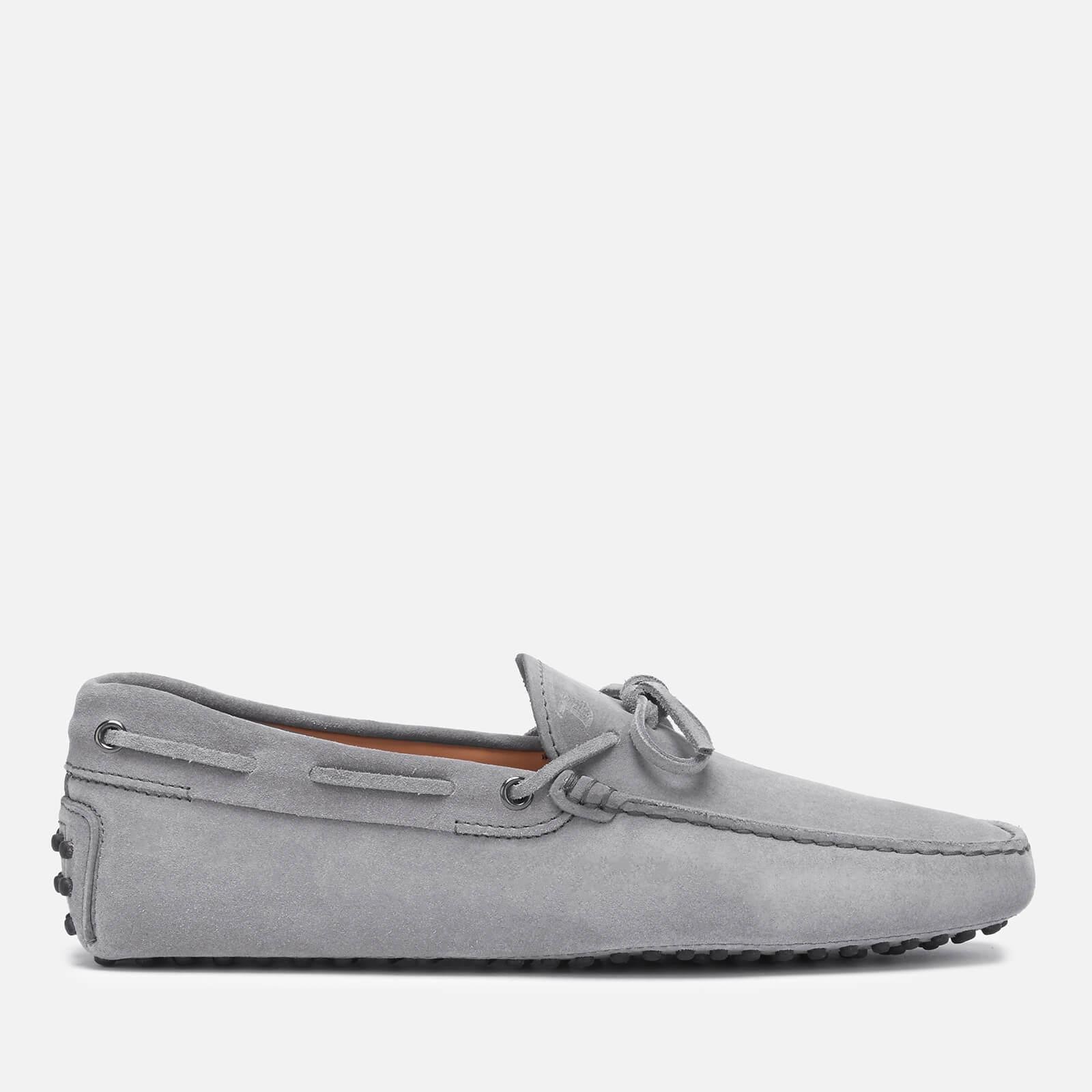 Tod's Suede Lace Tie Gommini Driving Shoes in Grey (Gray) for Men - Lyst