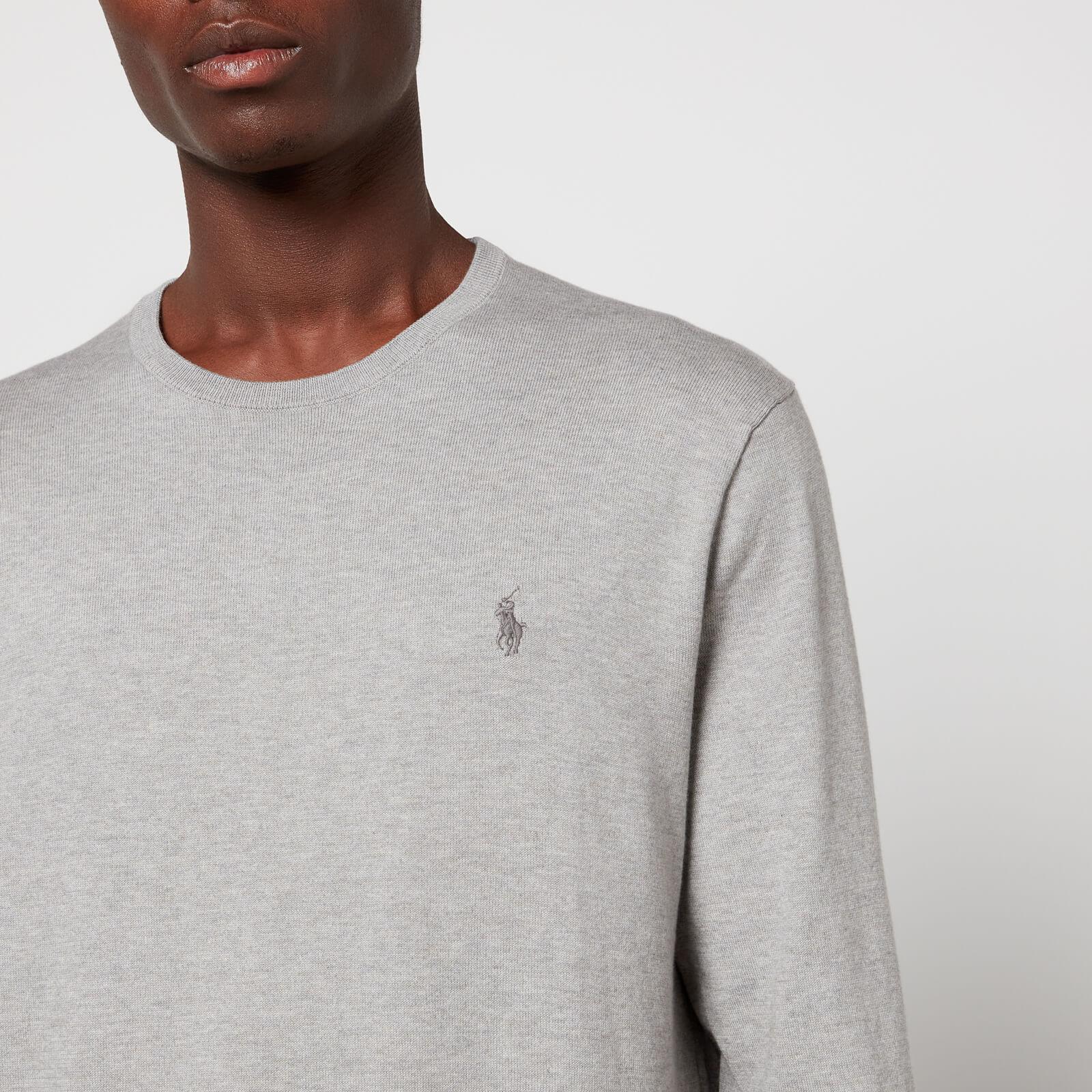 Polo Ralph Lauren Slim Fit Cotton Sweater in Grey (Gray) for Men | Lyst