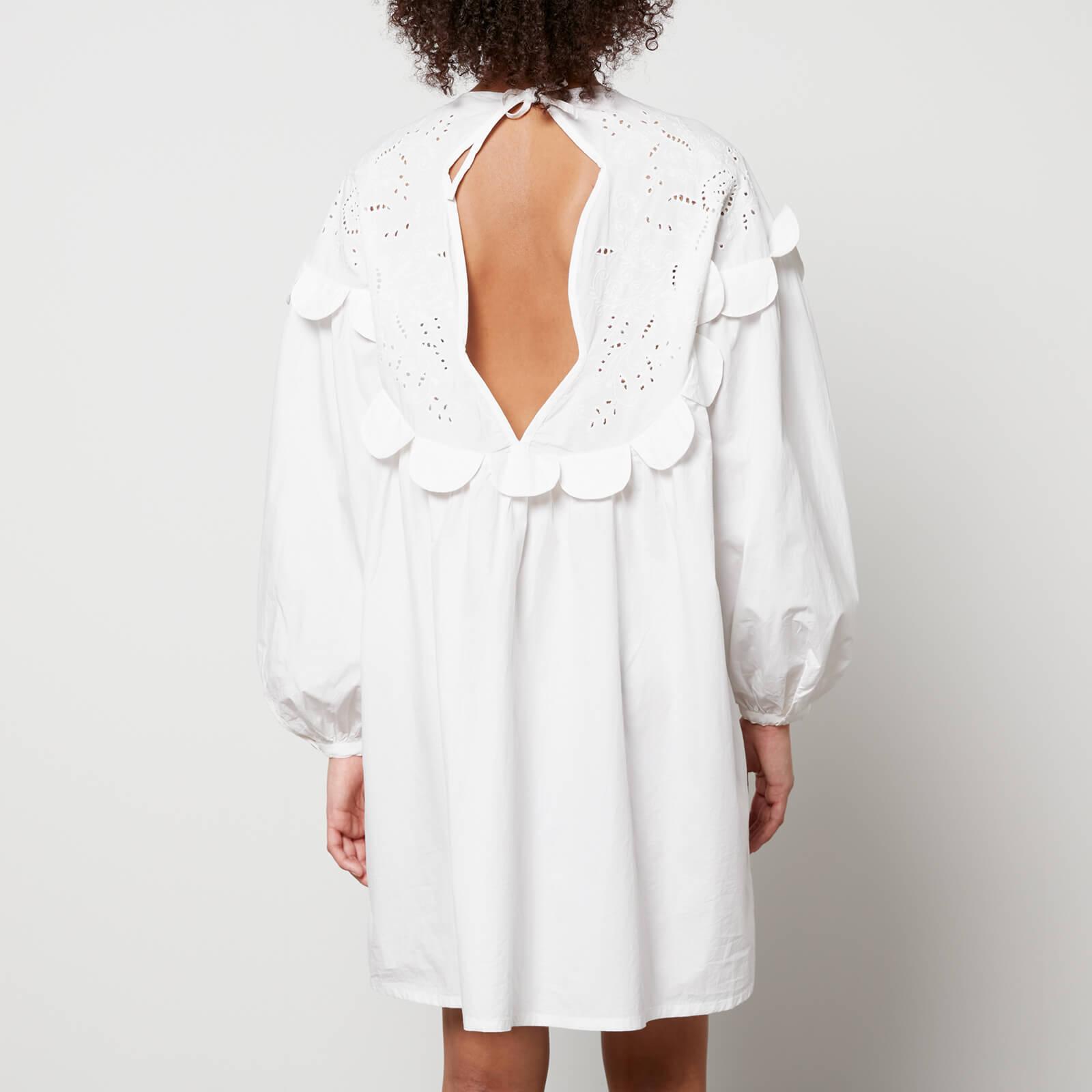 Stella Nova Broderie Anglaise Cotton-poplin Mini Dress in White | Lyst