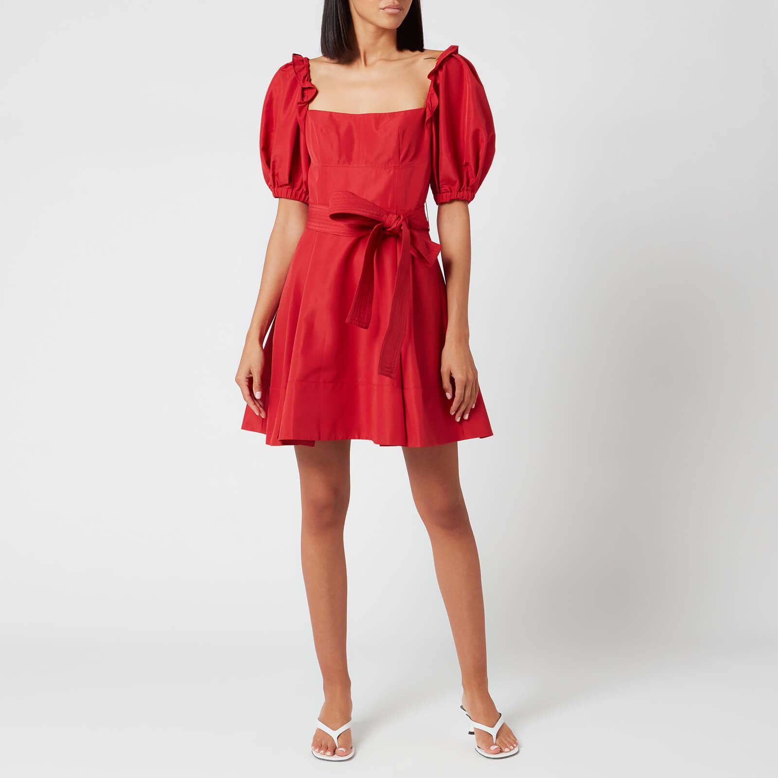 Self-Portrait Synthetic Taffeta Mini Dress in Red - Lyst