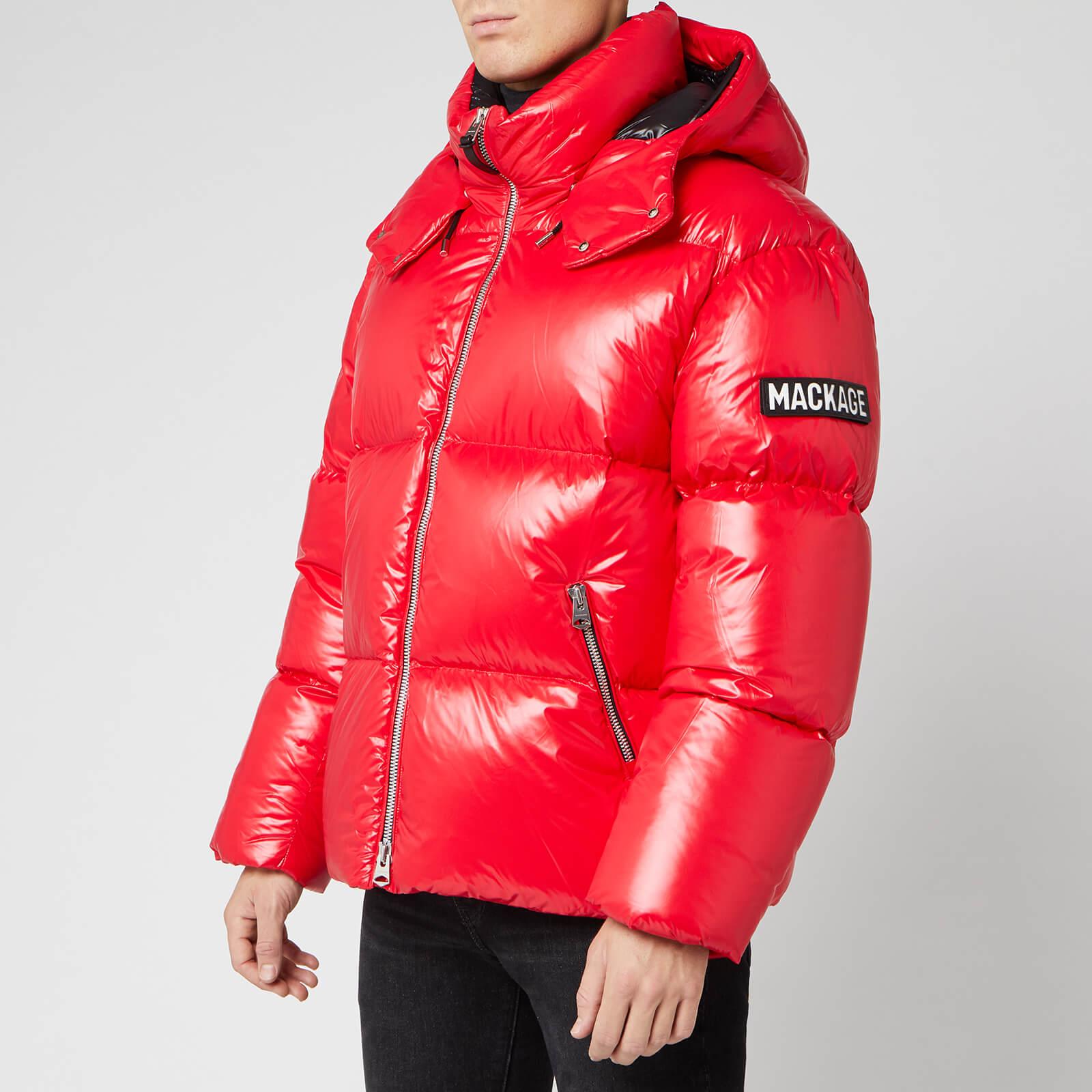 Mackage red hotsell leather jacket