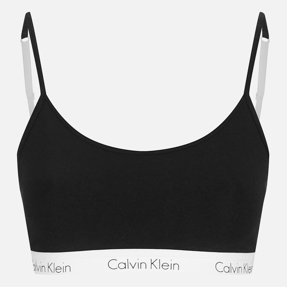 Calvin Klein Cotton Ck One Logo Bralette in Black - Lyst
