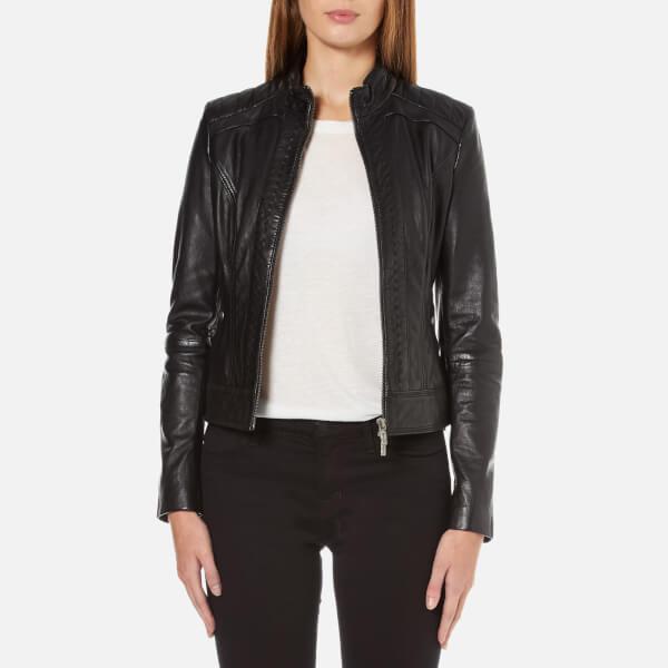 Boss Orange Women S Janabelle Leather Jacket In Black Lyst - Boss Orange Leather Jacket Womens Boss Orange Women S Janabelle Leather Jacket In Black Lyst - Boss Orange Leather Jacket Womens