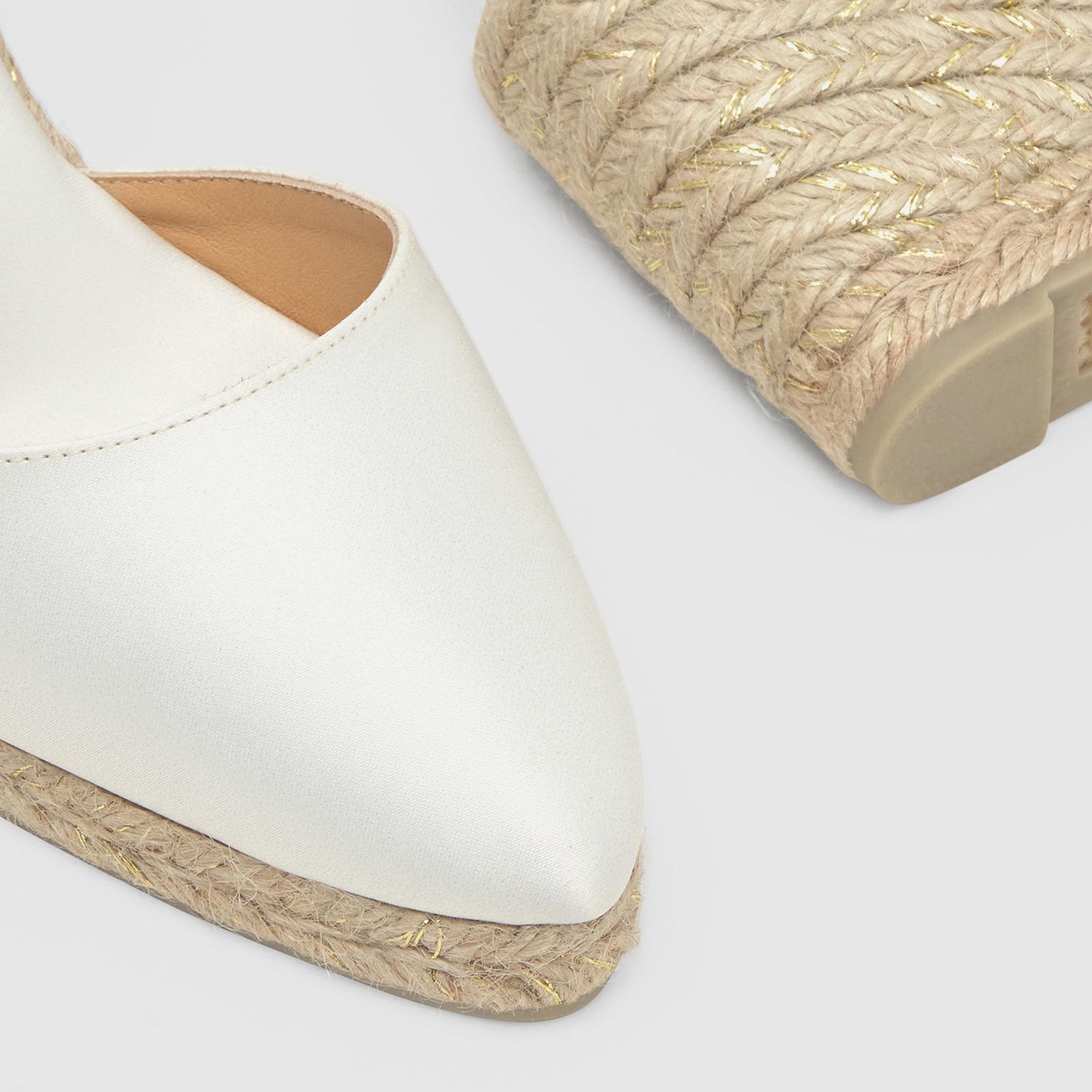 フラットシューズ CASTANER JOYCE WHITE ESPADRILLES IN SATIN Castañer Joyce white espadrilles in satin | TheDoubleF