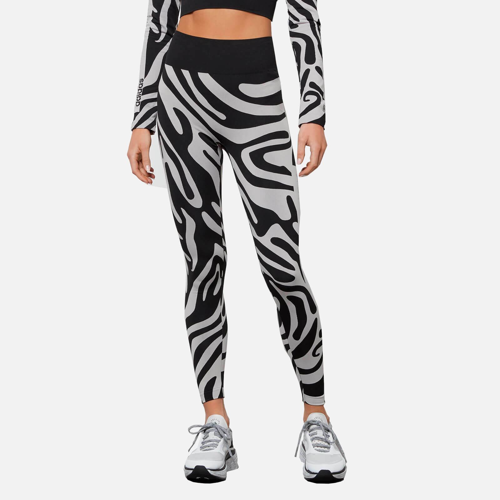 Adidas By Stella Mccartney Truepace High-rise Leopard-print Leggings In  Grey