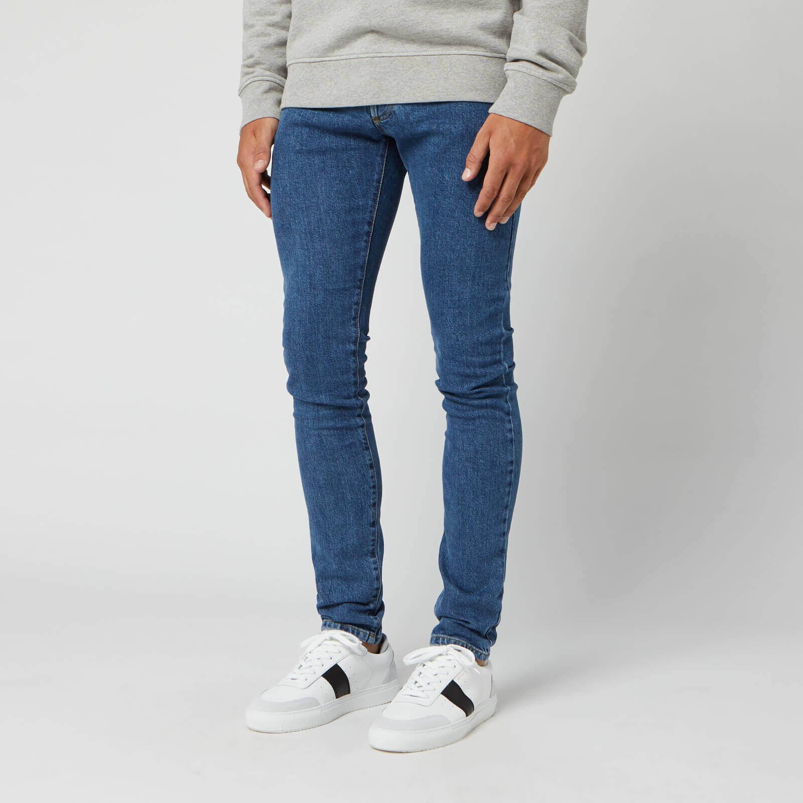 blue coin jeans