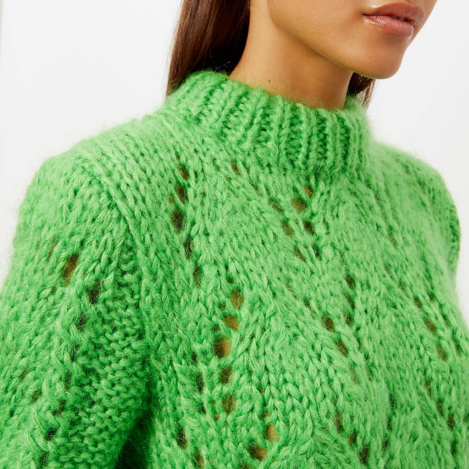 Ganni Julliard Mohair And Wool Sweater in Green | Lyst Canada