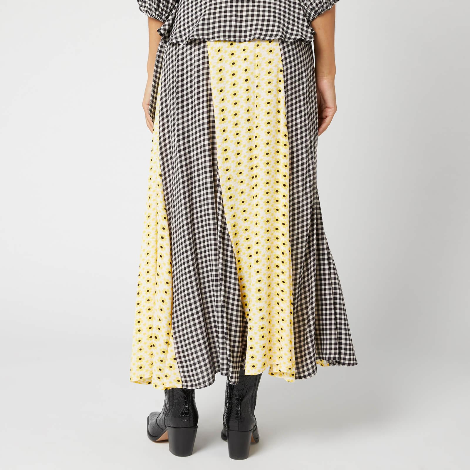 Ganni Printed Crepe Skirt | Lyst