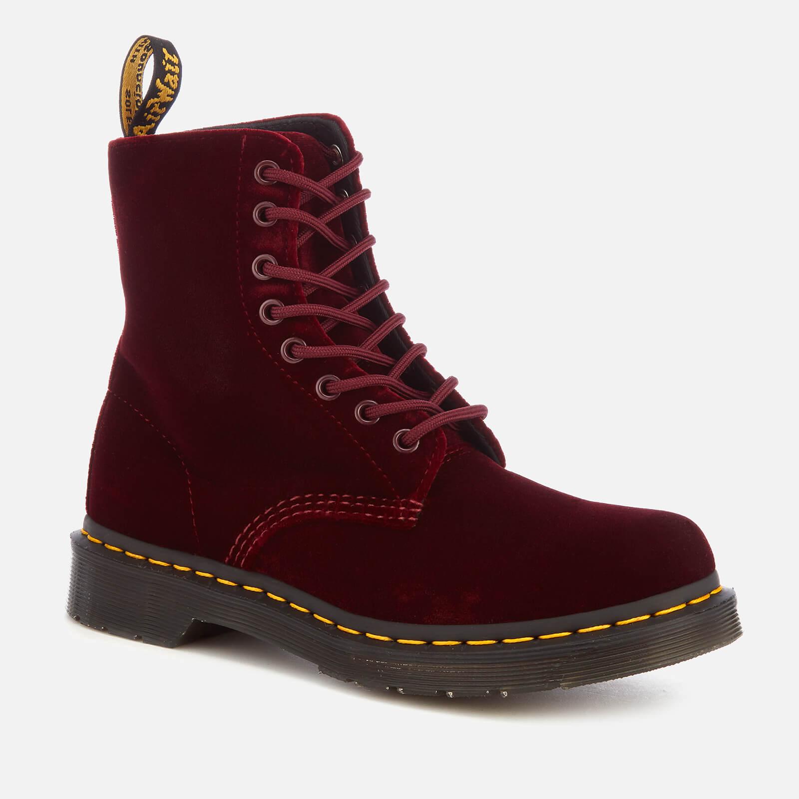 Dr. Martens Dark Red Velvet '1460 Pascal' Lace Up Boots Lyst