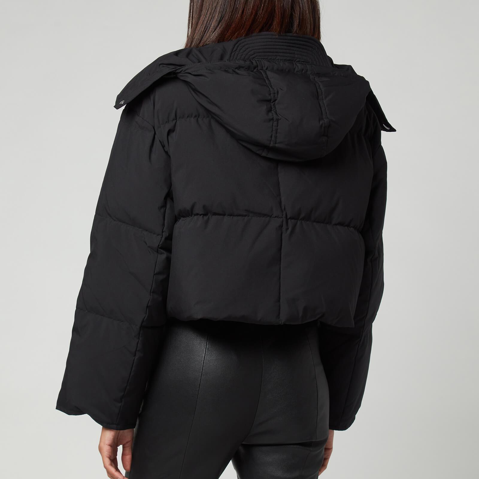 KENZO Cropped Puffer Jacket in Black | Lyst