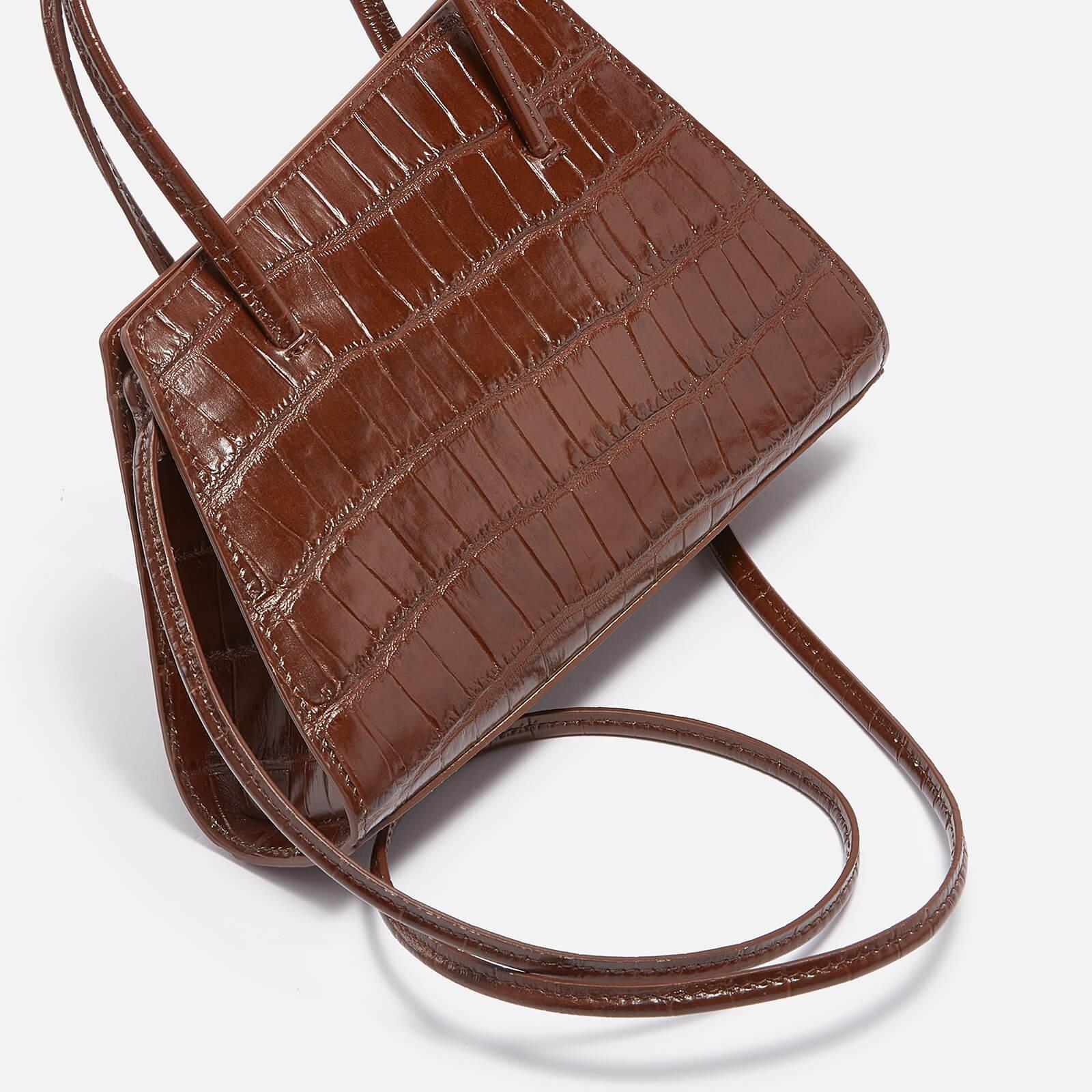 Little Liffner Pebble Mini Glossed Croc-effect Leather Shoulder