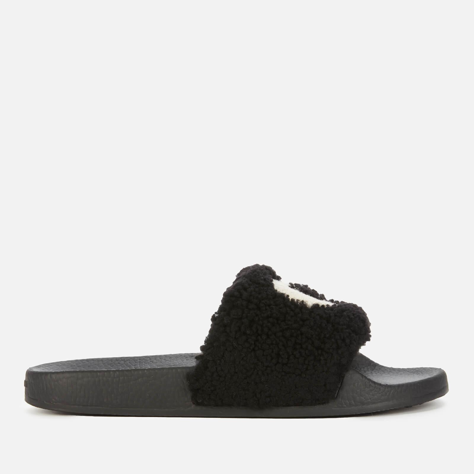 coach shearling sandals
