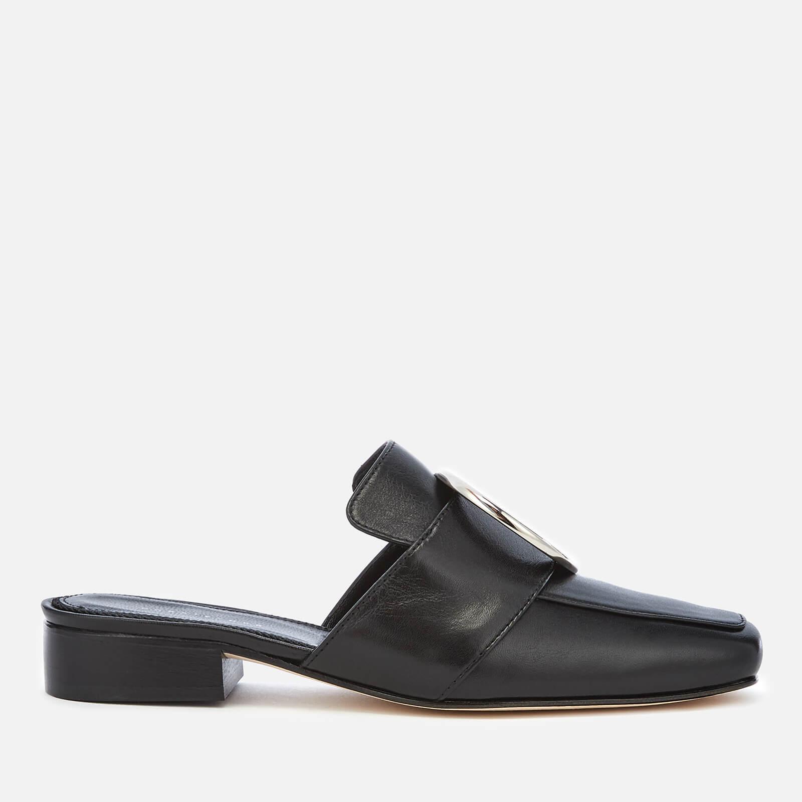 slide loafers with fur