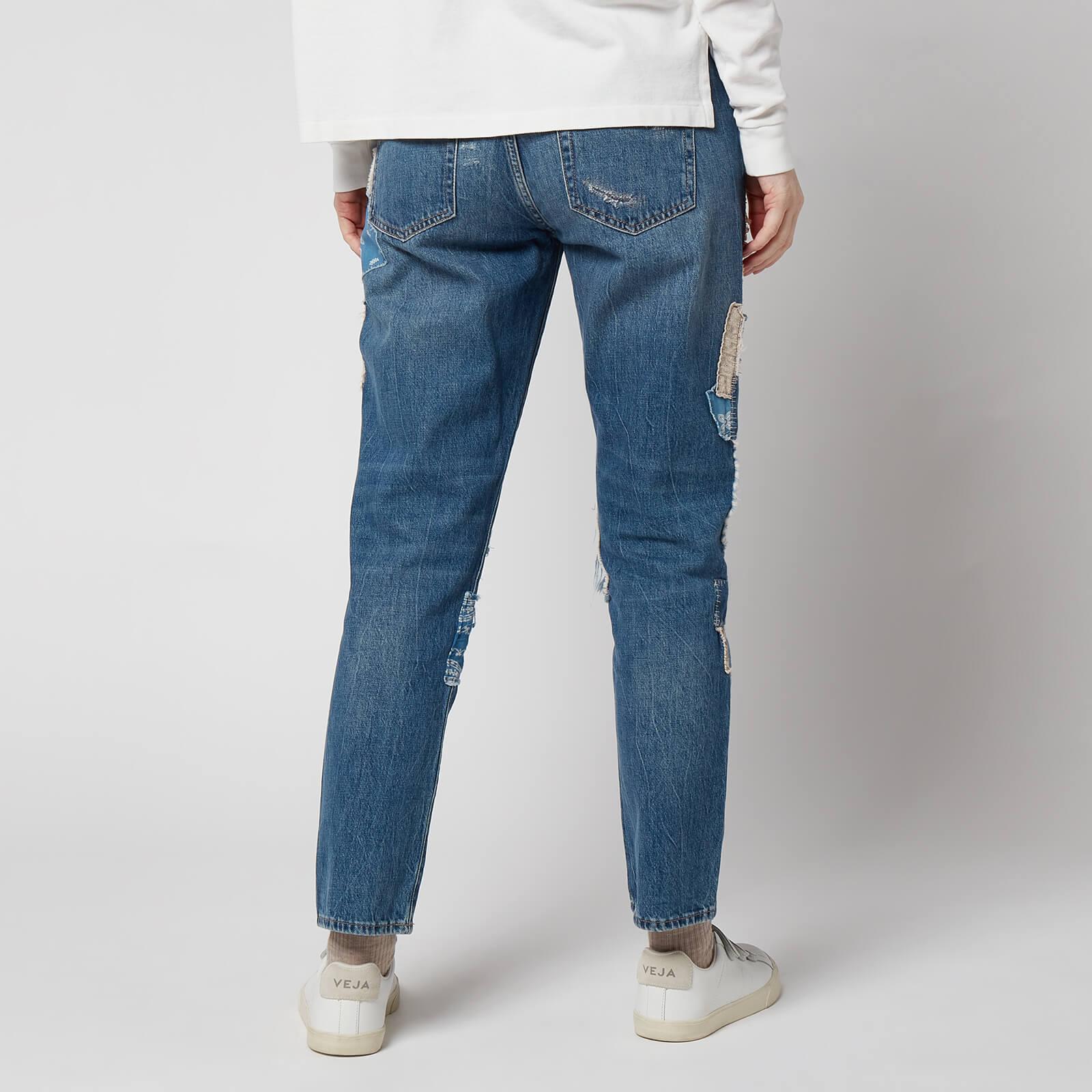 Polo Ralph Lauren Relaxed Boyfriend Patchwork Jeans in Blue | Lyst