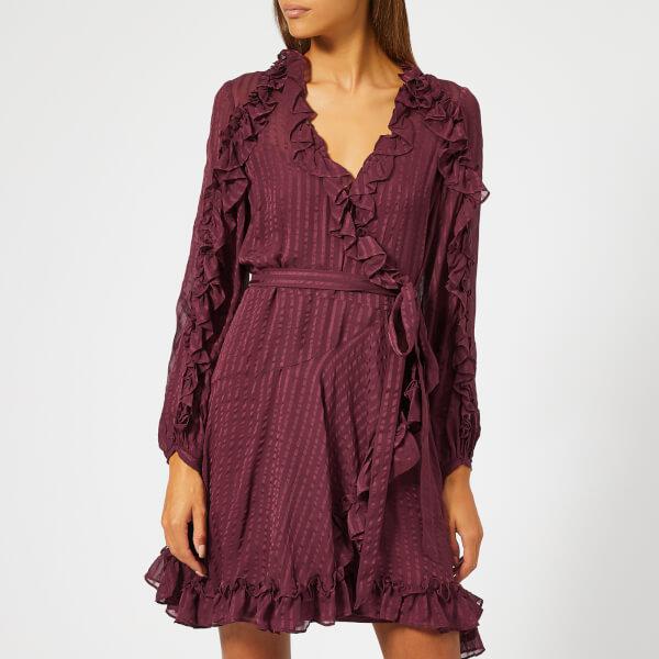 cascade wrap dress