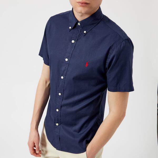 Polo Ralph Lauren Cotton Men's Short Sleeve Chino Shirt in Navy (Blue) for  Men - Lyst