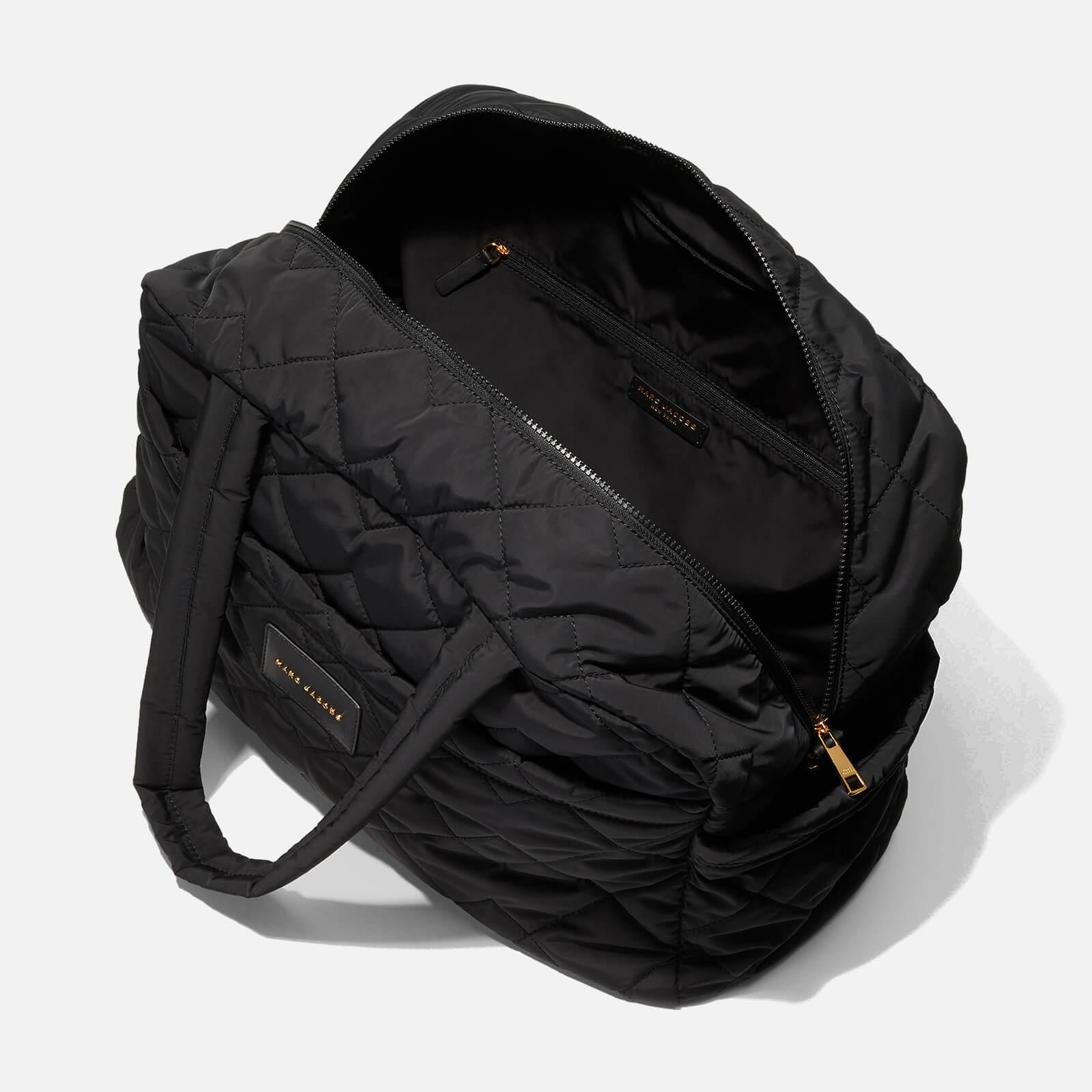 MARC JACOBS Quilted Nylon Medium Weekender Bag Black Travel Gym