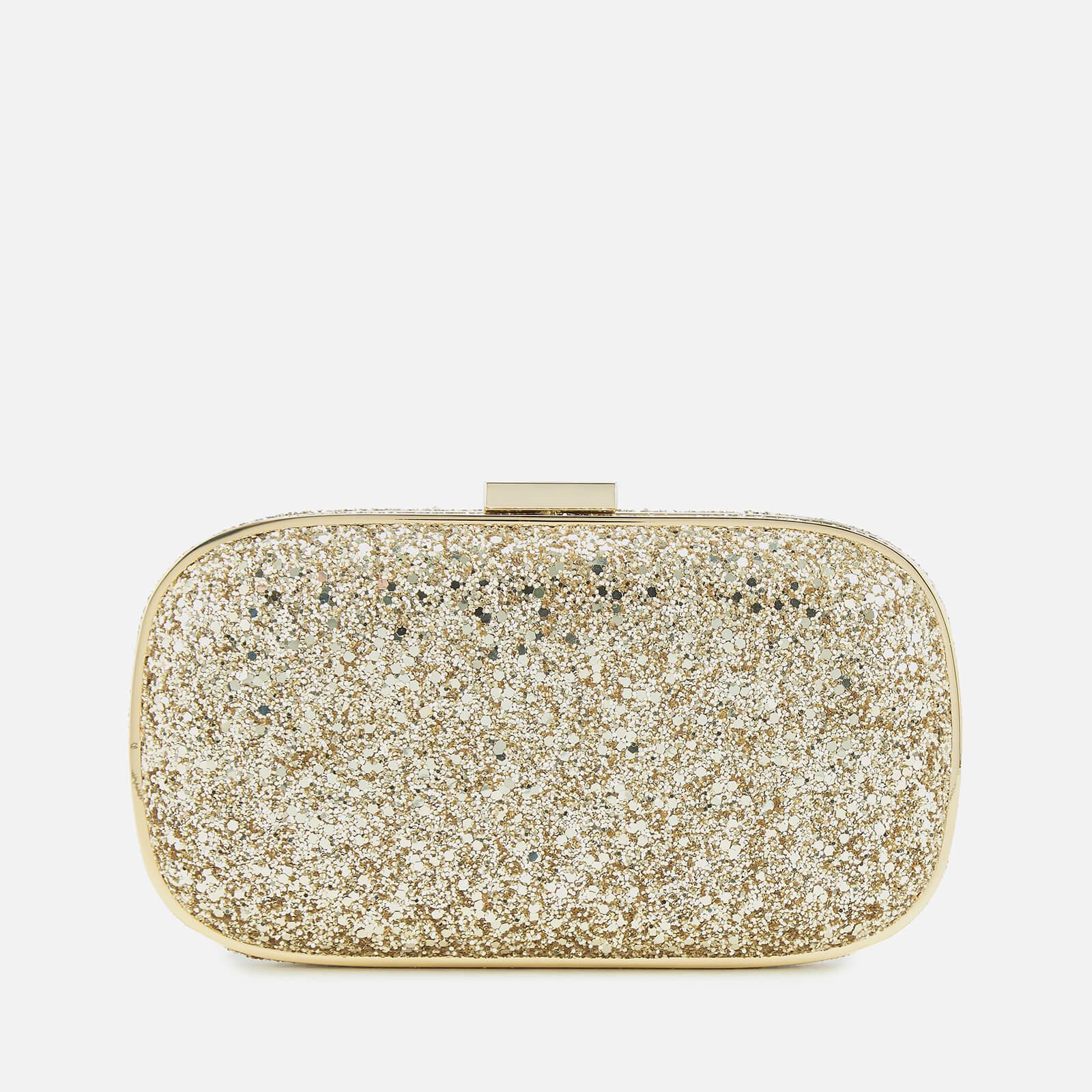 Anya Hindmarch Suede Marano Glitter Clutch Bag in Gold (Metallic) Lyst