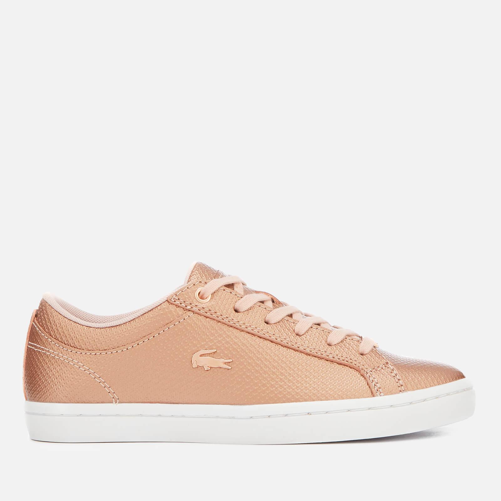 lacoste women's straightset leather sneakers