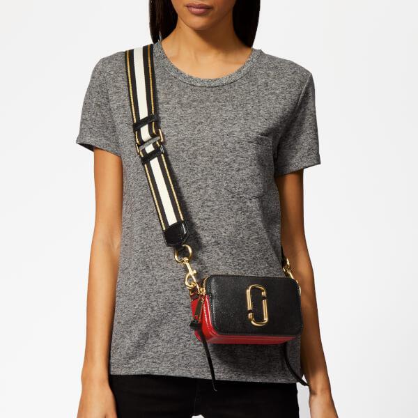 marc jacobs black and red snapshot bag