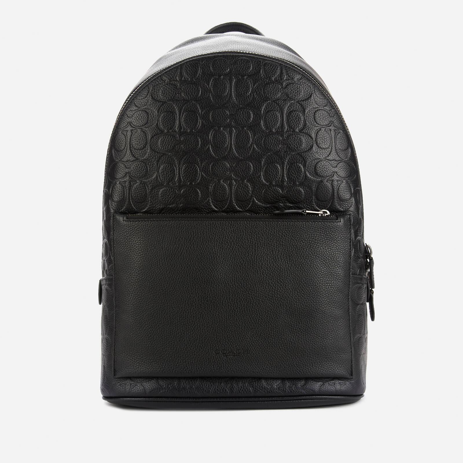 COACH Metropolitan Soft Backpack In Signature Pebble Leather in Black ...