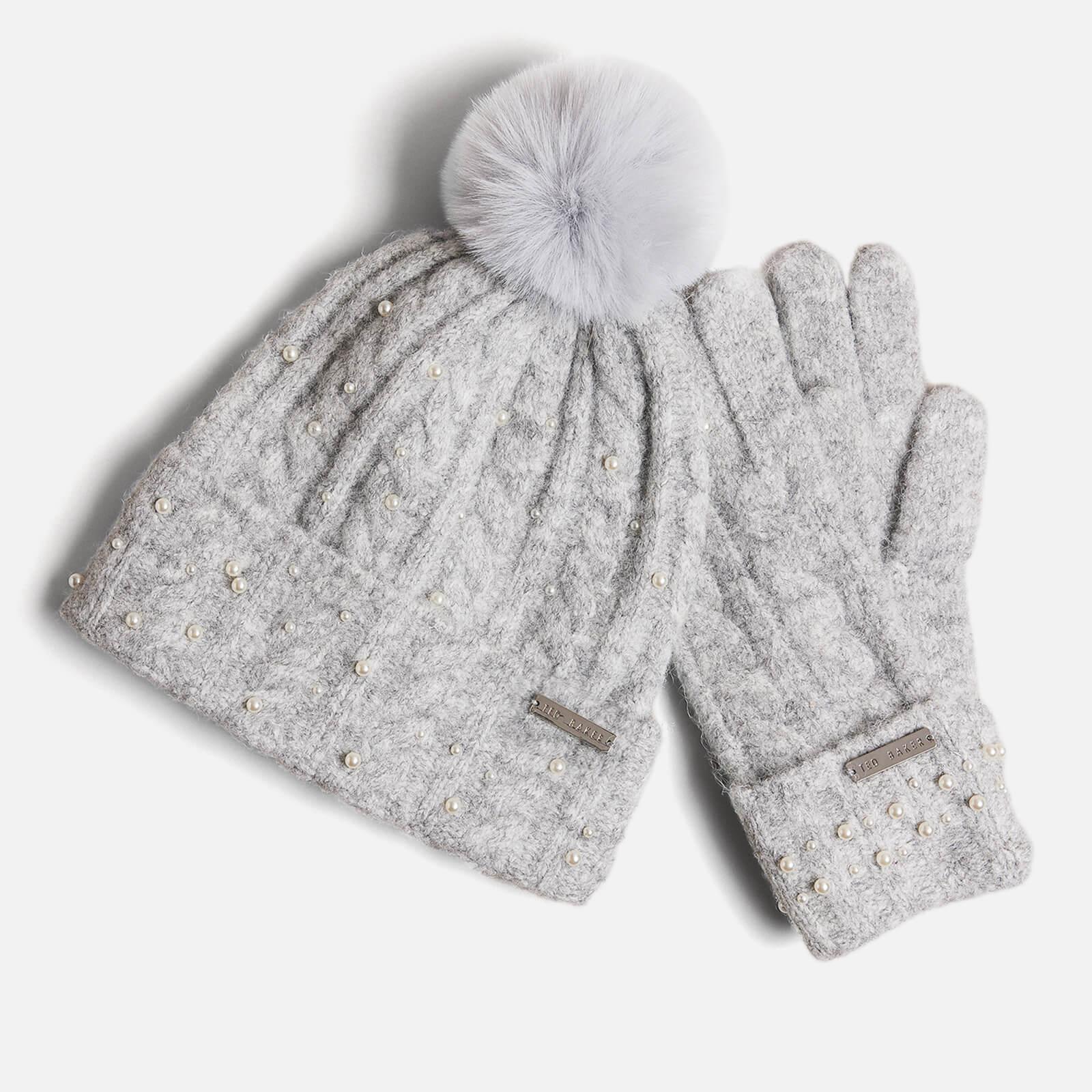 Ted Baker Kerriie Hat And Gloves Set in Grey Lyst UK
