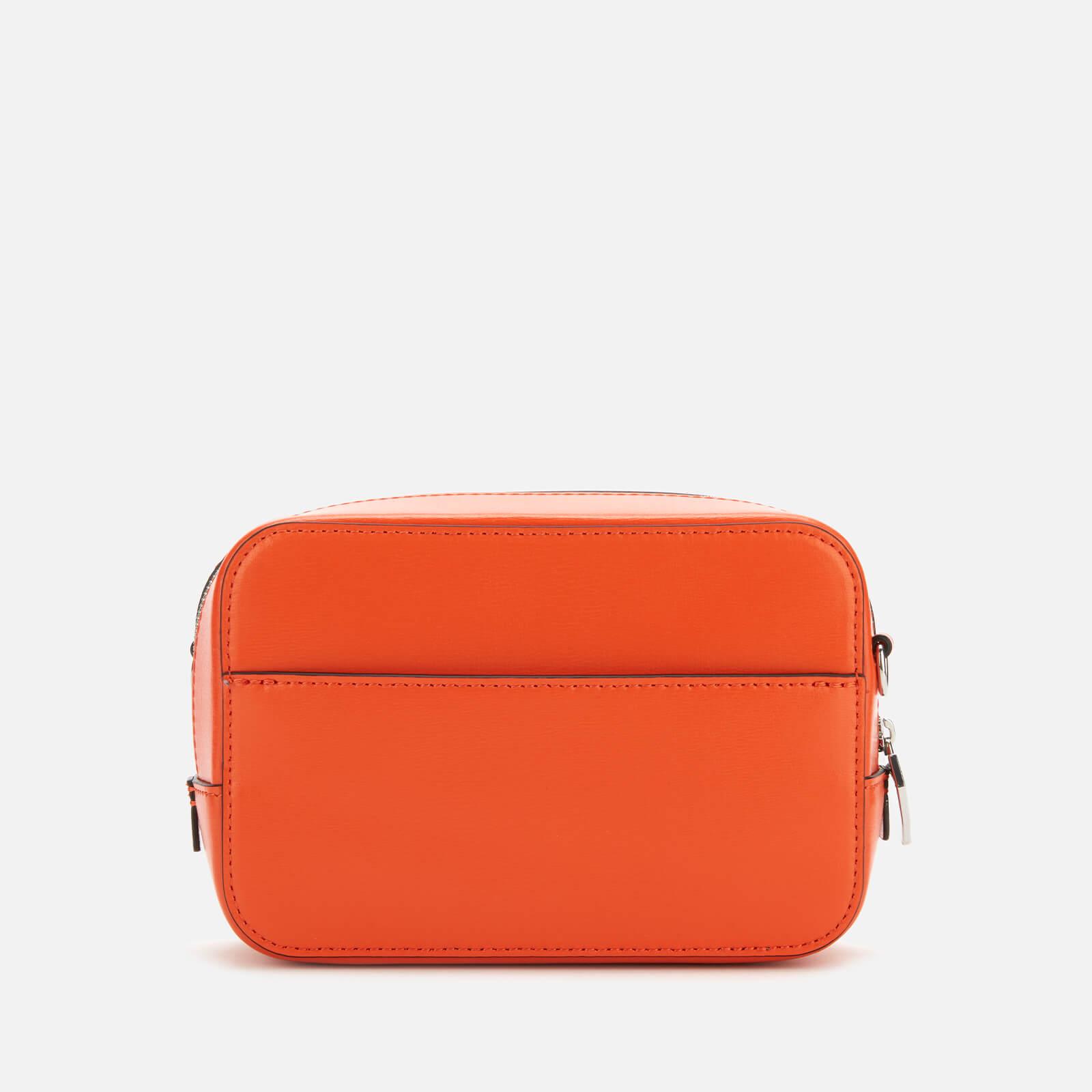Ganni Textured Leather Bag in Orange - Lyst