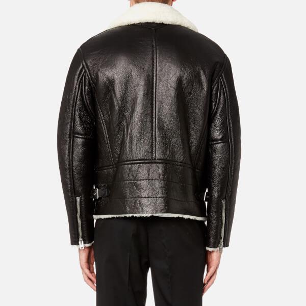 coach shearling moto jacket