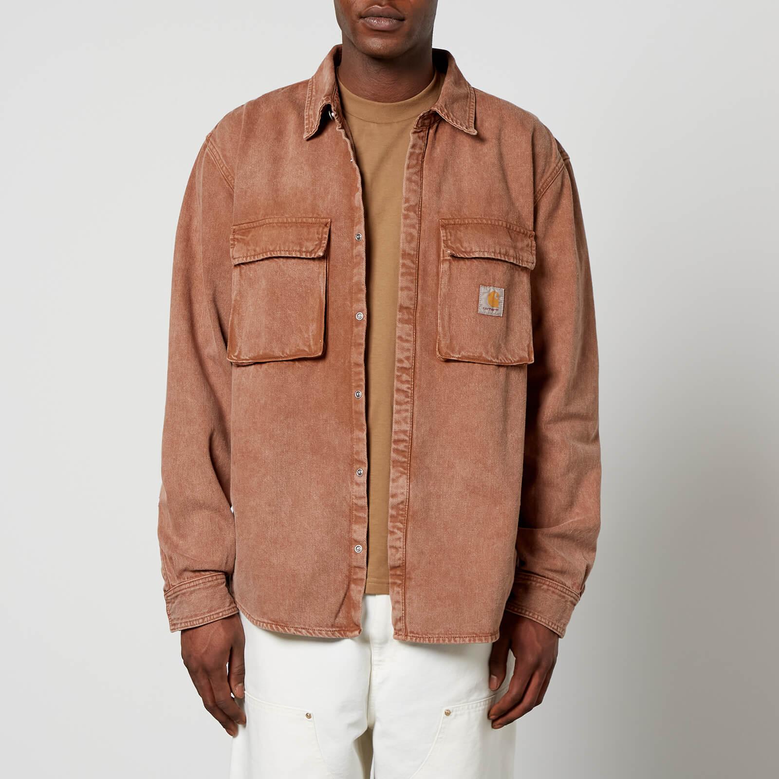 Carhartt WIP Monterey Cotton-twill Shirt Jacket in Brown for Men | Lyst