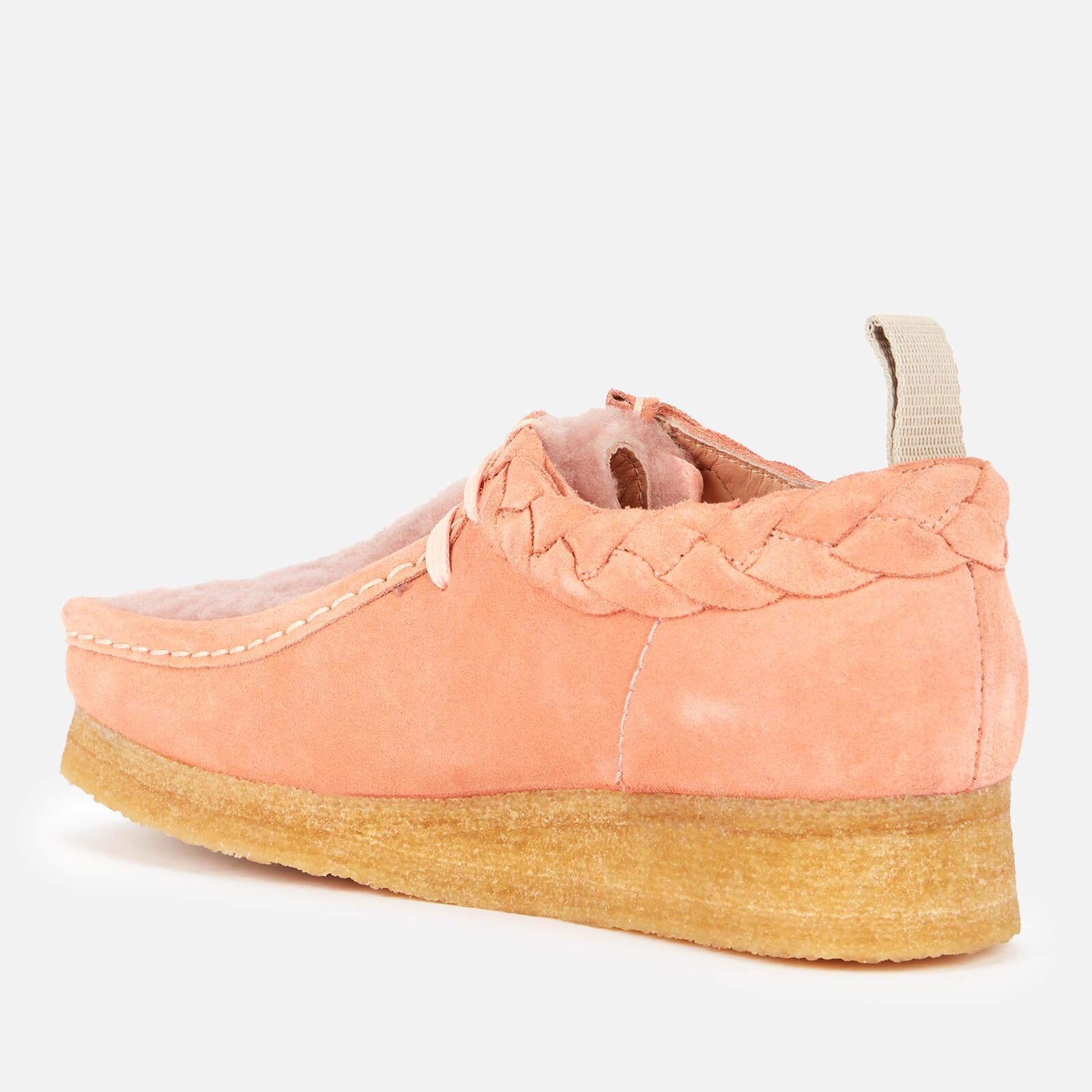 Clarks Suede Wallabee Shoes in Pink - Lyst
