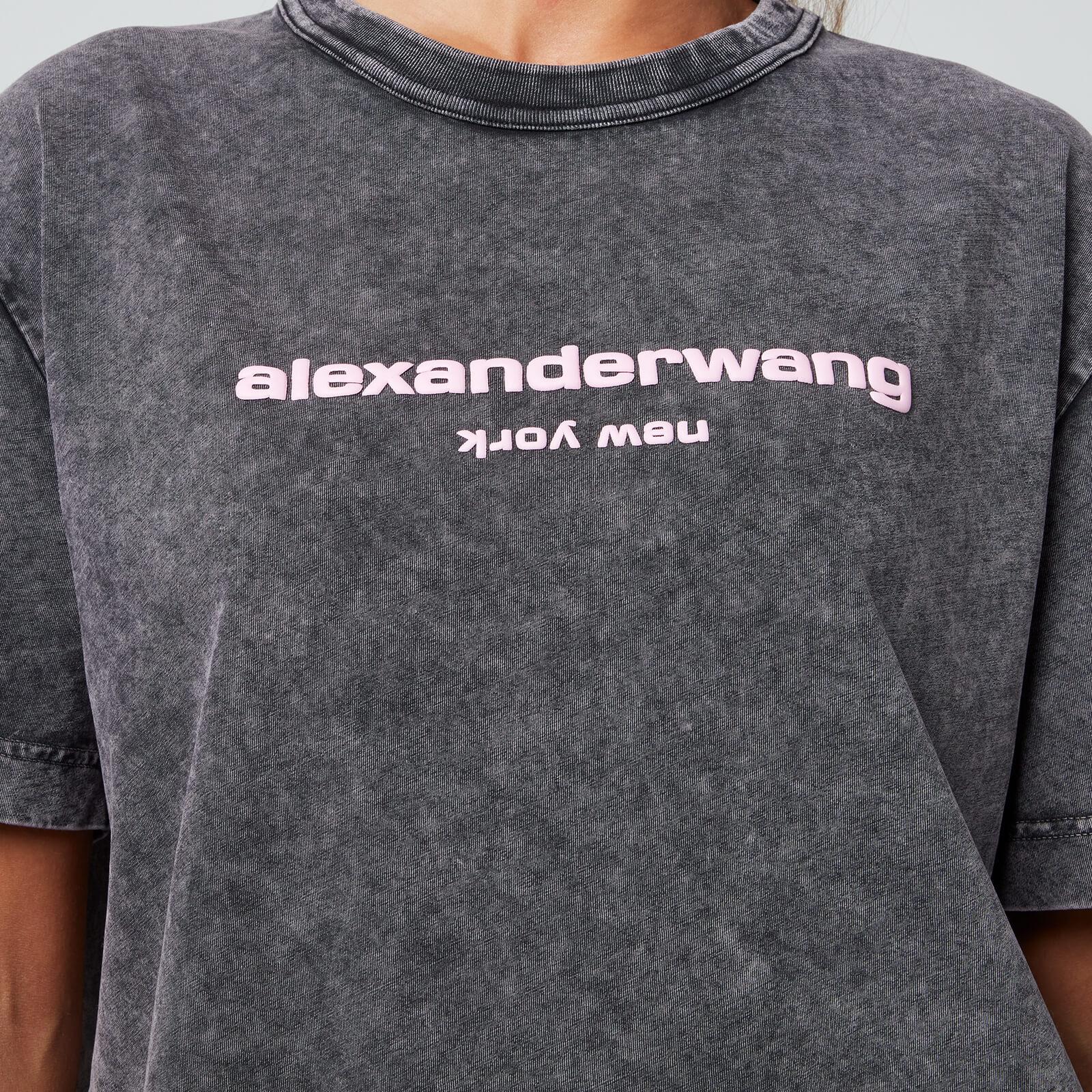 Alexander Wang Classic Acid Washed T-shirt With Puff Print in