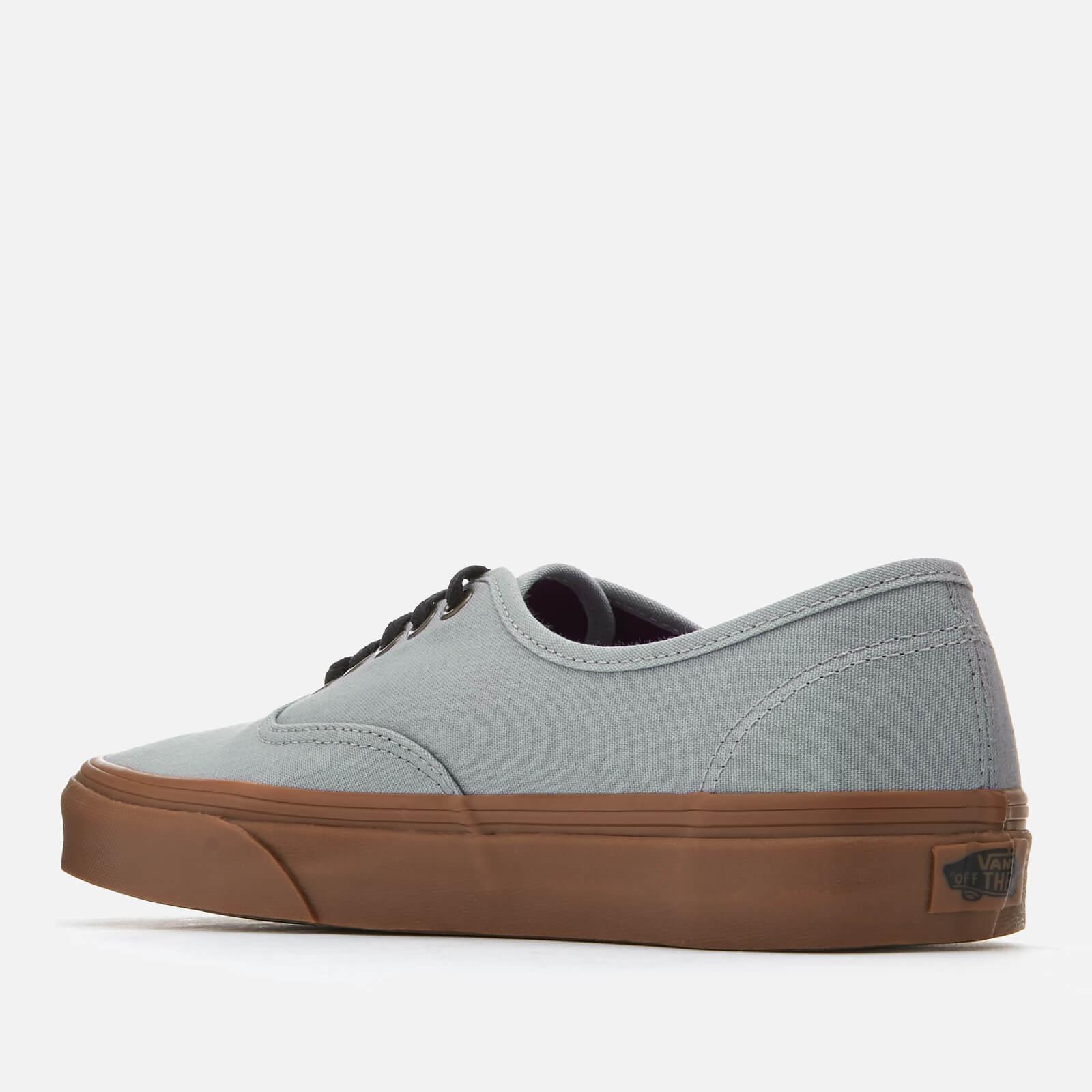 Vans Canvas Authentic Gum Sole Trainers in Grey (Gray) for Men - Lyst