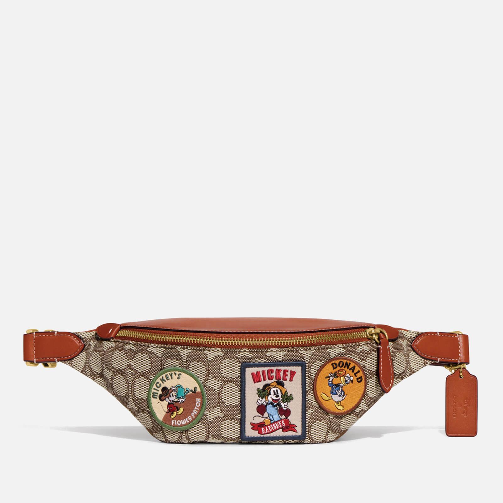 COACH X Disney Jacquard And Leather Belt Bag in Brown | Lyst