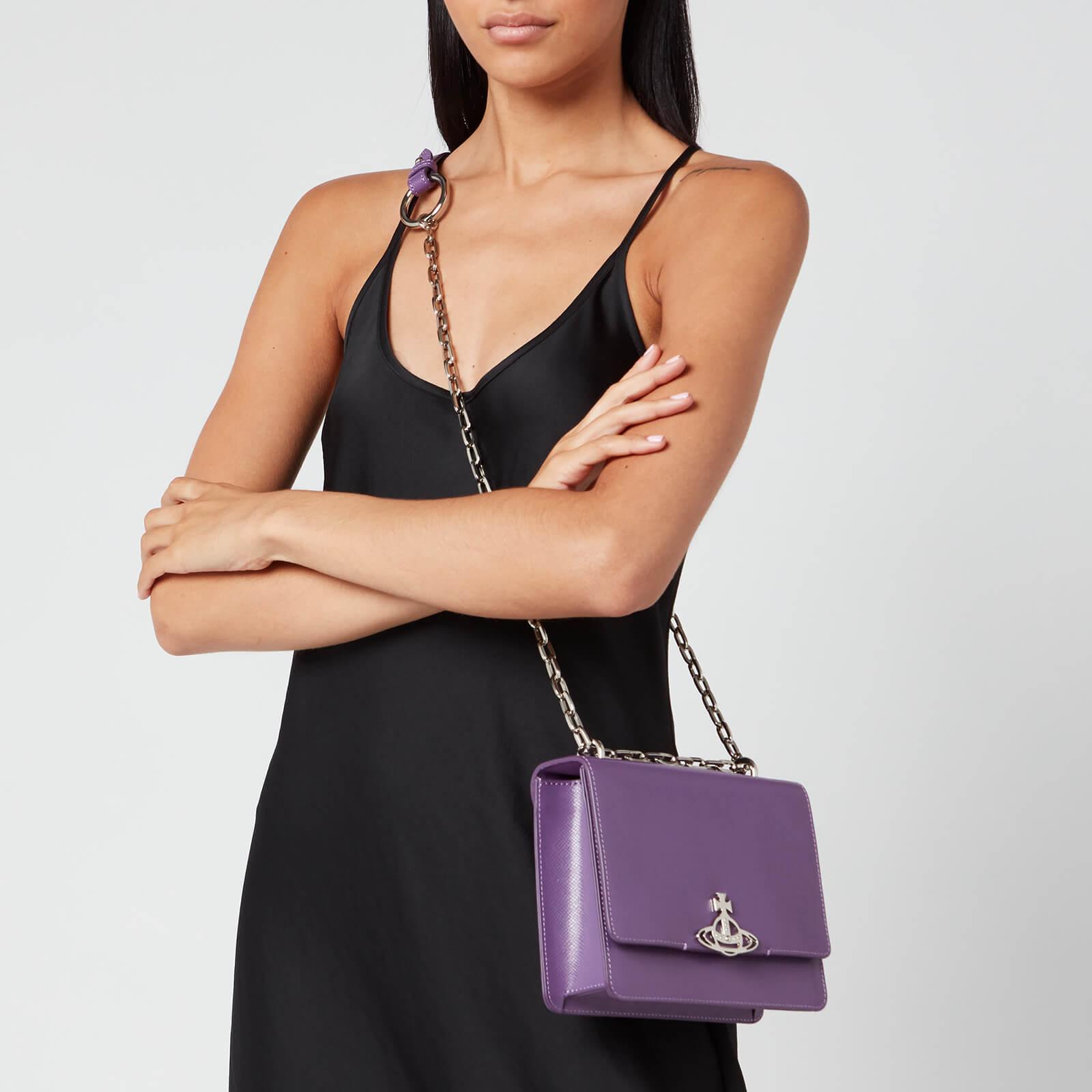 Vivienne Westwood Leather Debbie Medium Bag With Flap in Purple | Lyst