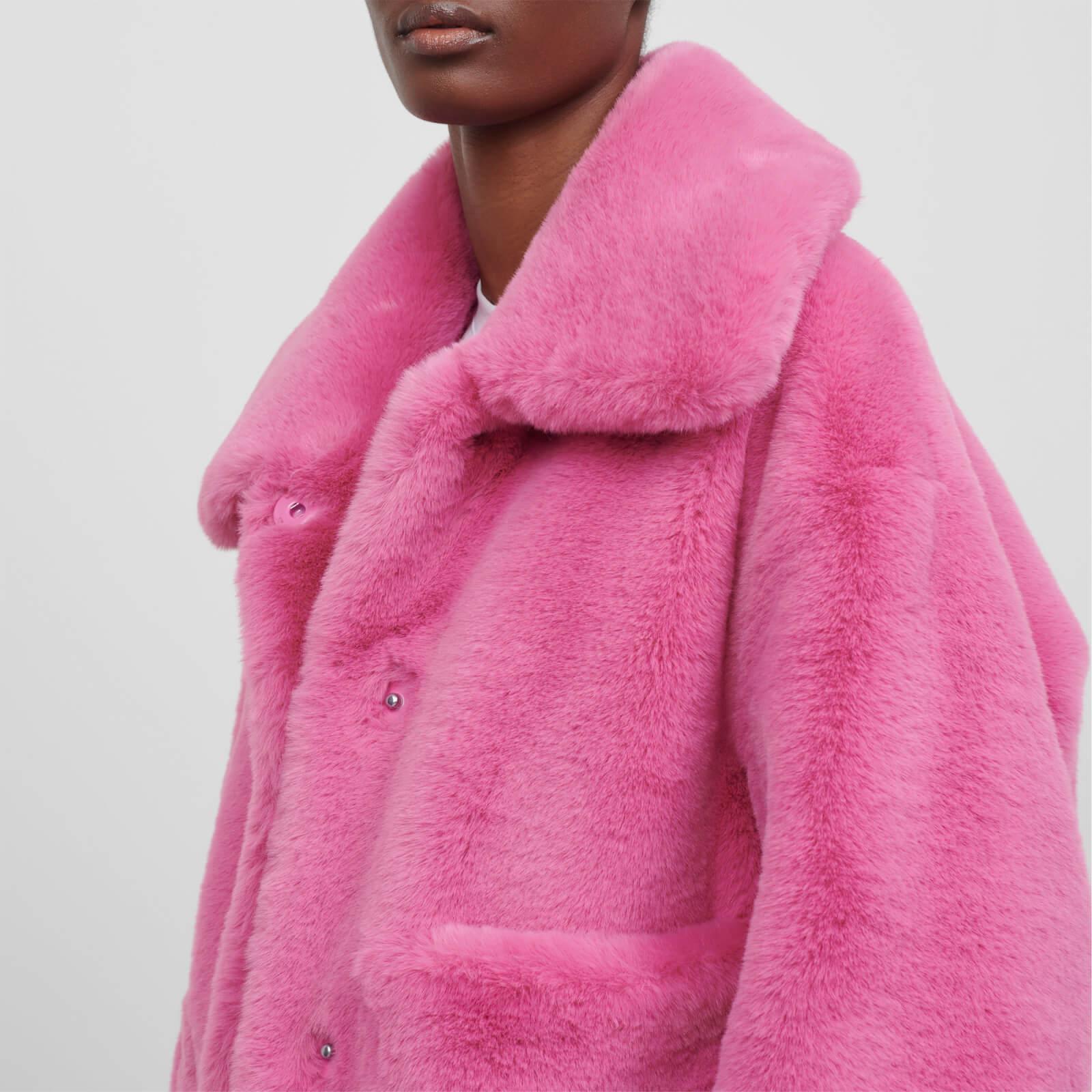 Jakke Traci Cropped Faux Coat in Pink | Lyst