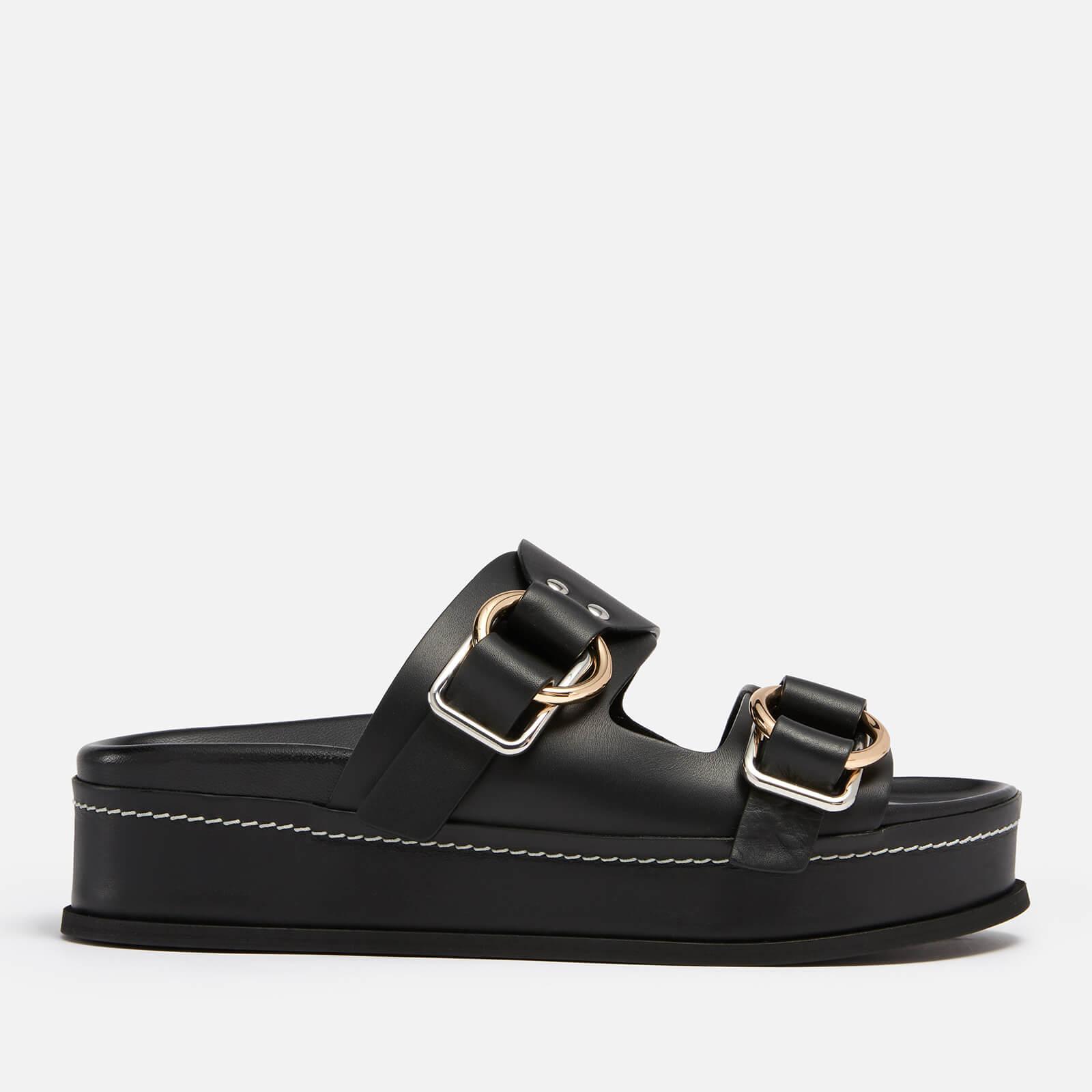 3.1 Phillip Lim Freida Platform Double Buckle Slide in Black | Lyst
