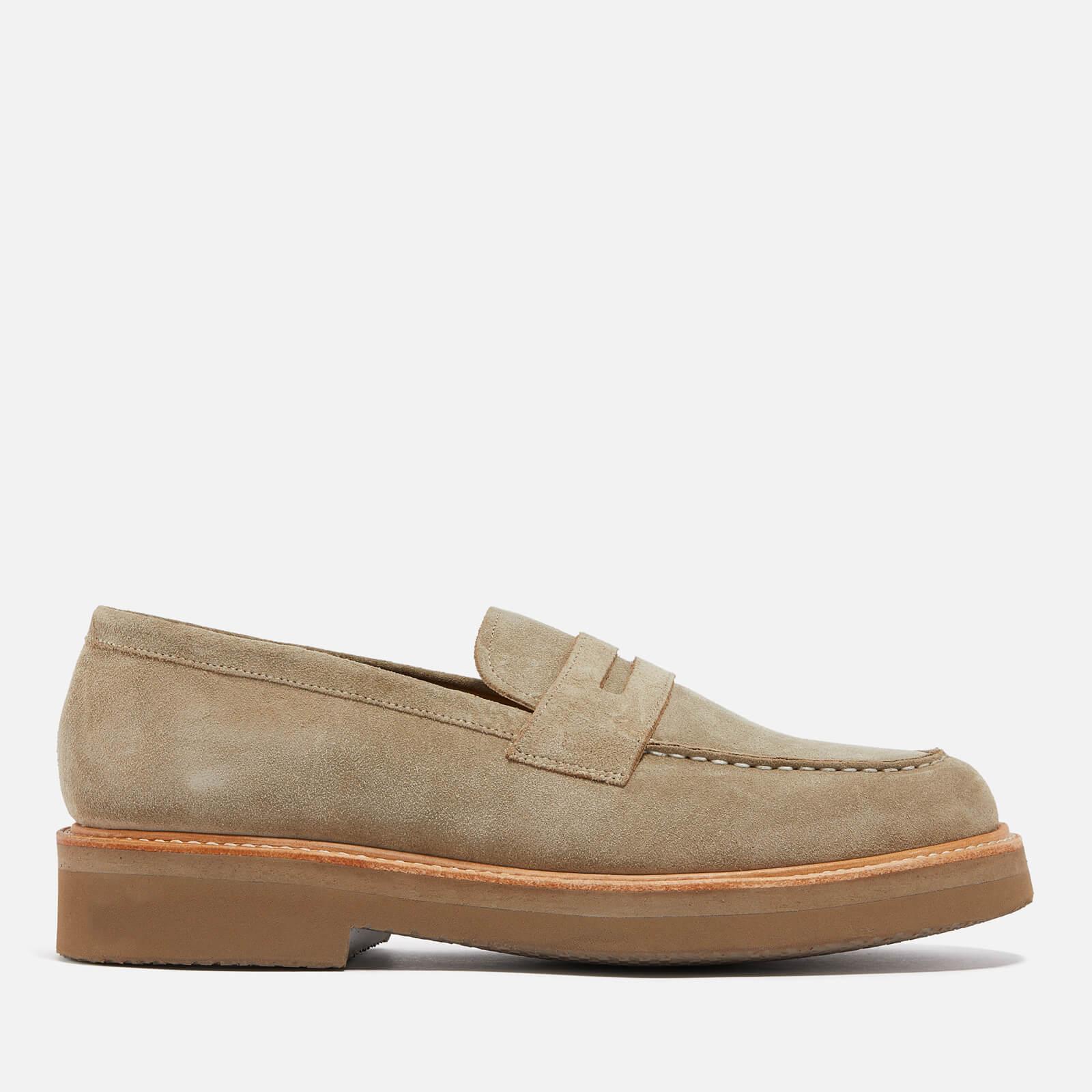 Grenson Peter Suede Penny Loafers in Natural for Men | Lyst
