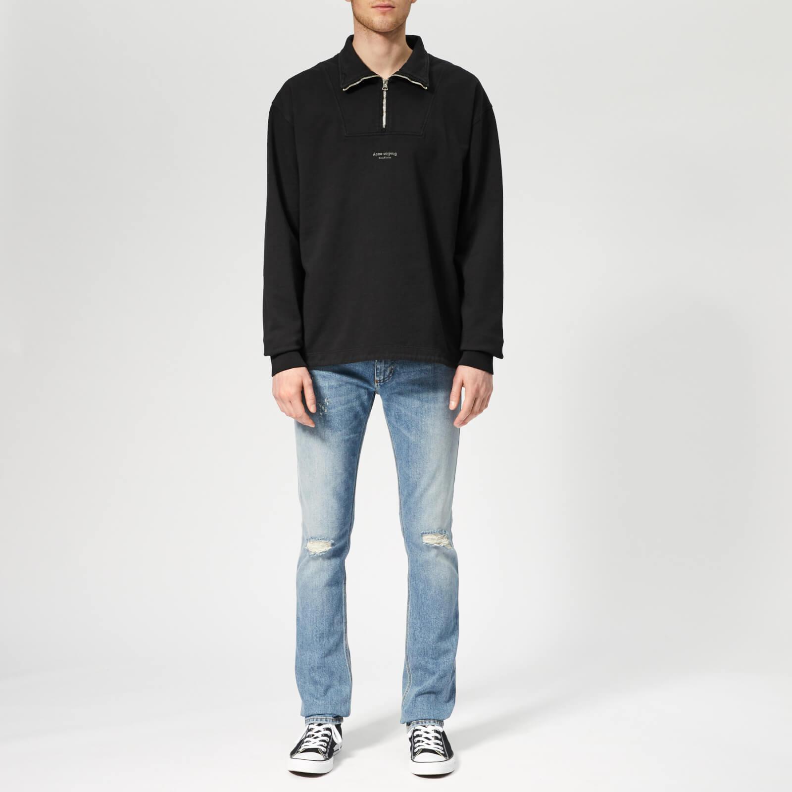 Acne Studios Faraz Quarter Zip Sweatshirt in Black for Men | Lyst