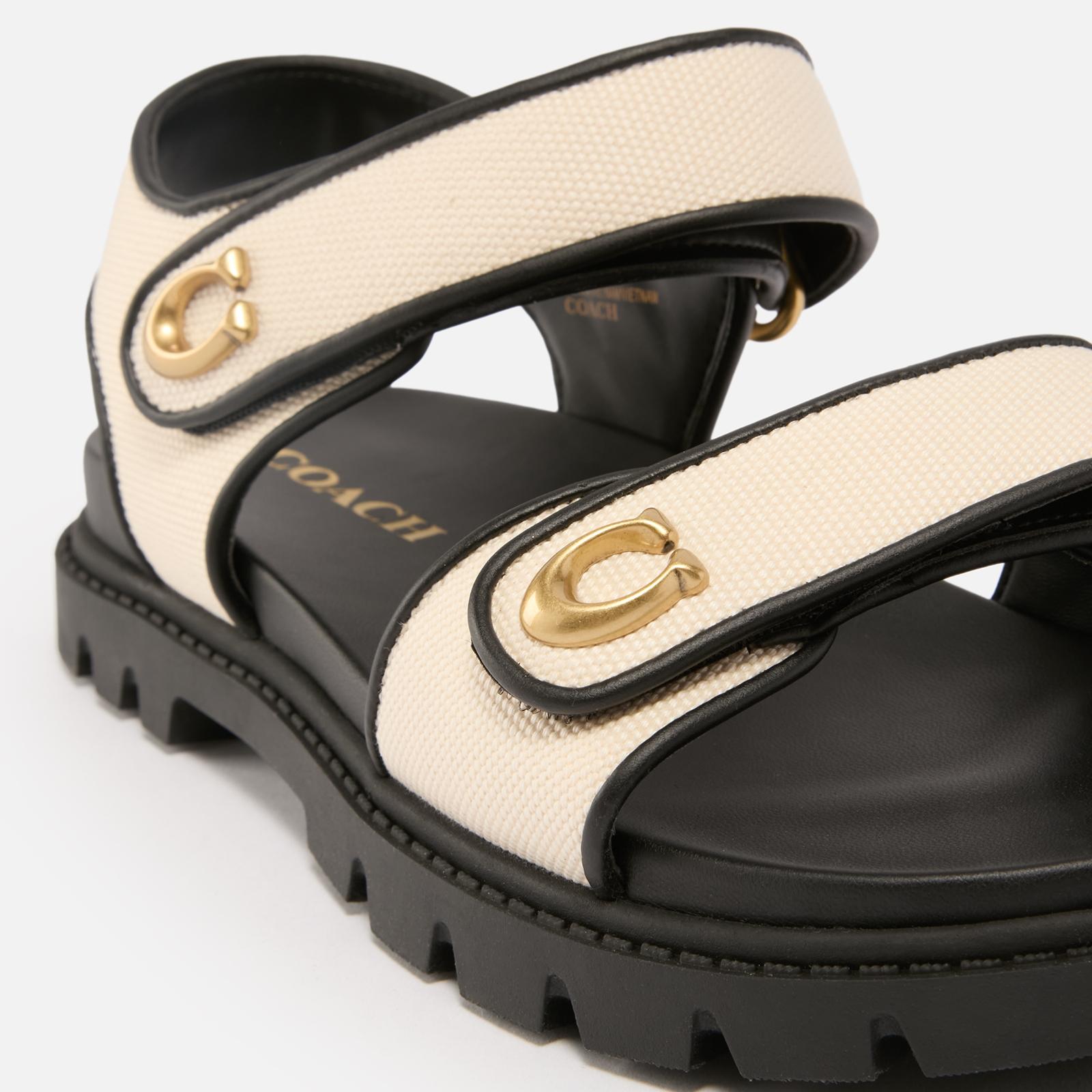 【COACH】Brynn キャンバス サンダル COACH Brynn Canvas Banded Sandals | Dillard's