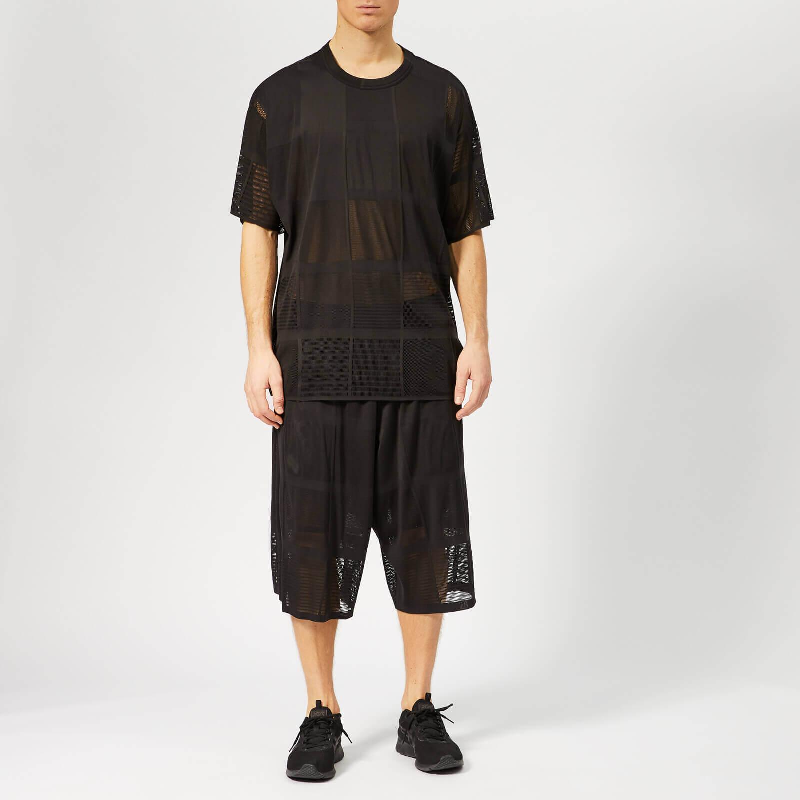Y-3 Synthetic Patchwork Mesh Short Sleeve T-shirt in Black for Men - Lyst