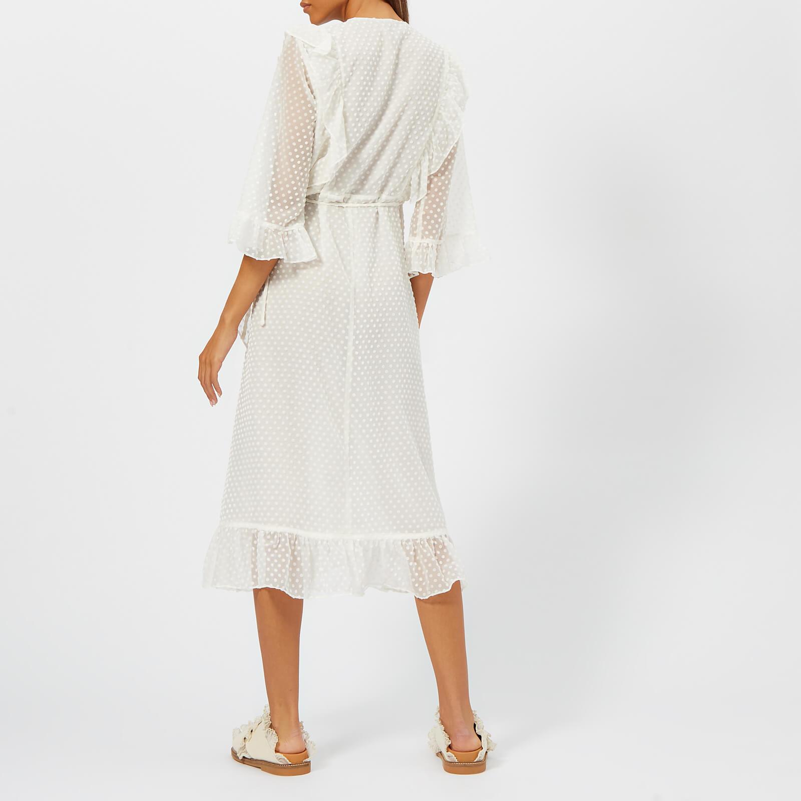 Ganni Synthetic Jasmine Dress in White - Lyst